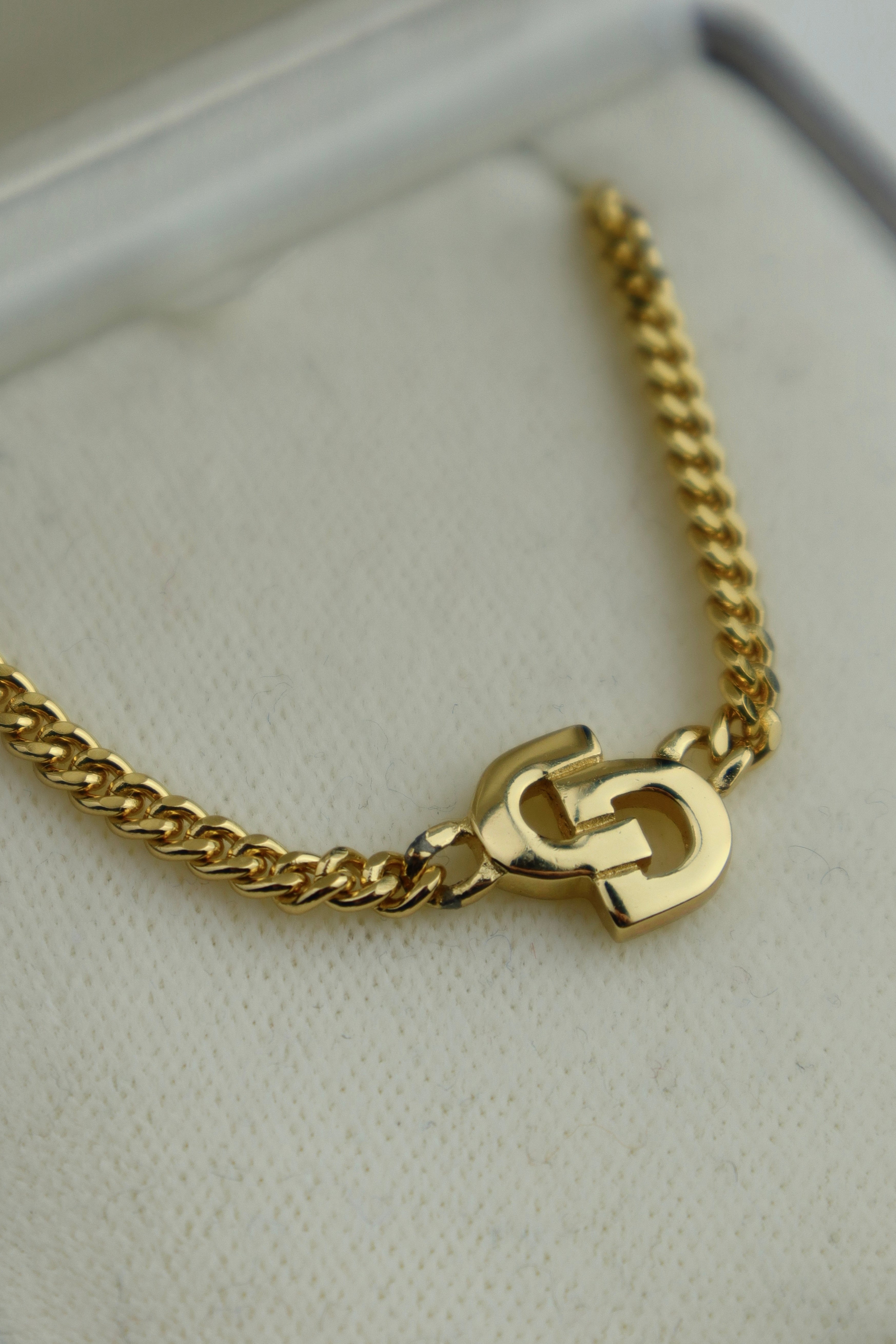 Christian Dior - pozłacany naszyjnik "Paris classic"