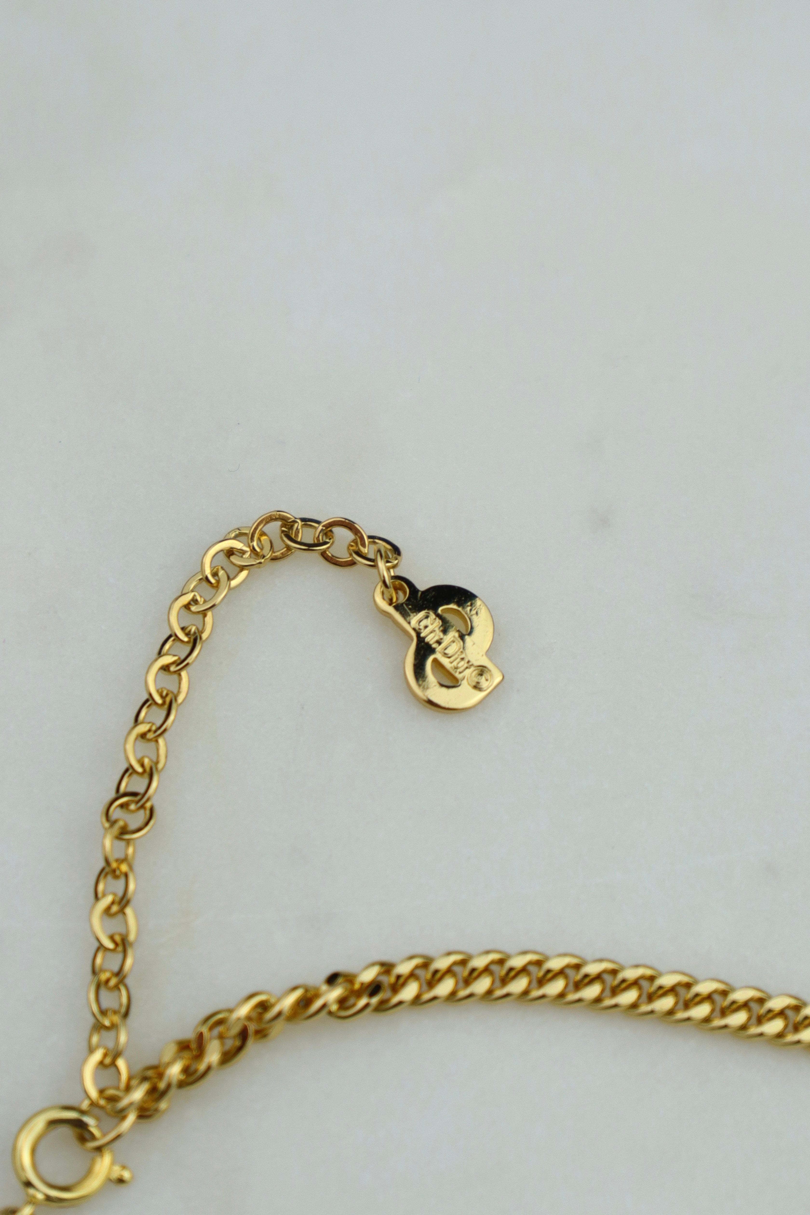 Christian Dior - pozłacany naszyjnik "Paris classic"