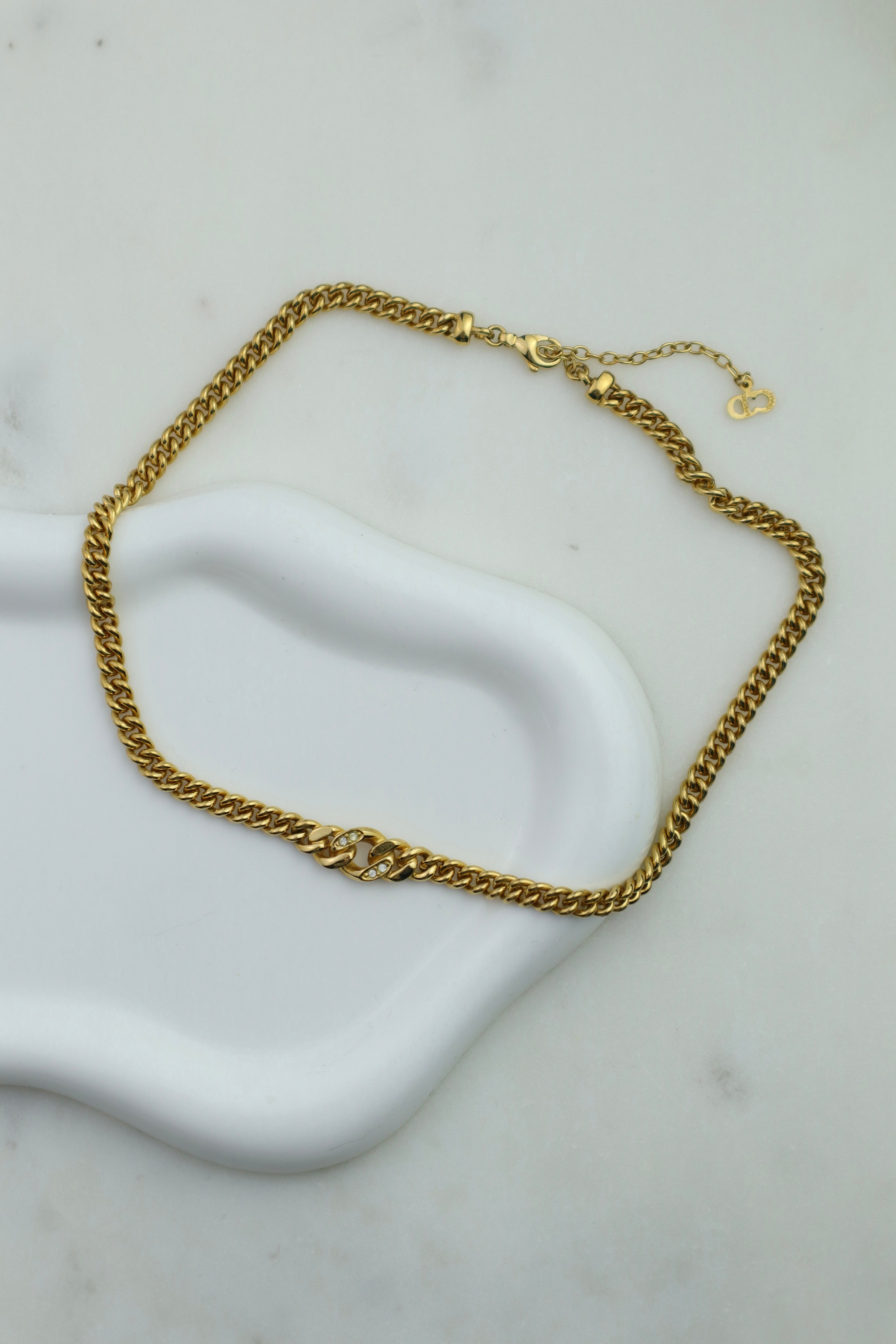 Christian Dior - pozłacany naszyjnik „Classic Chain”