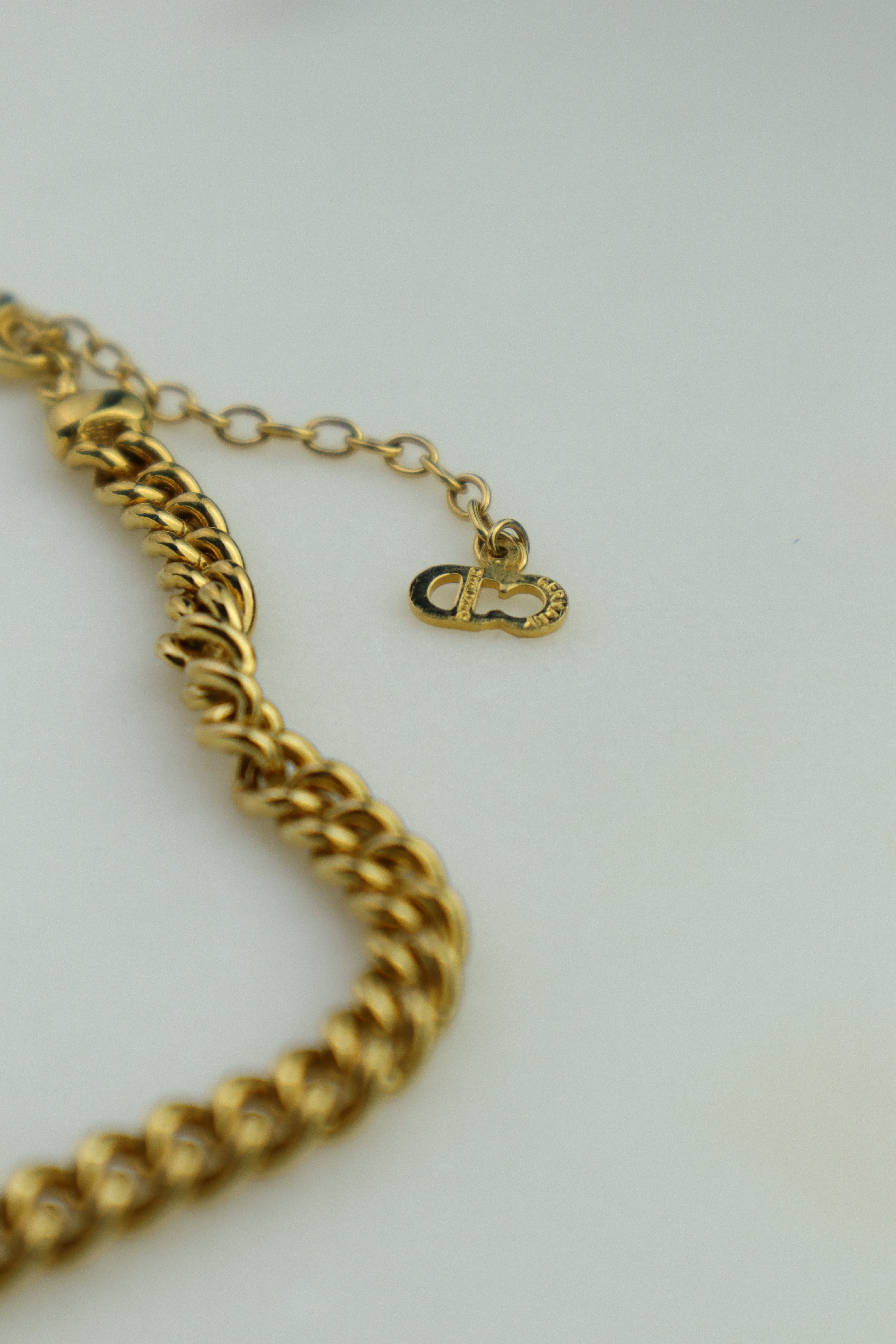 Christian Dior - pozłacany naszyjnik „Classic Chain”