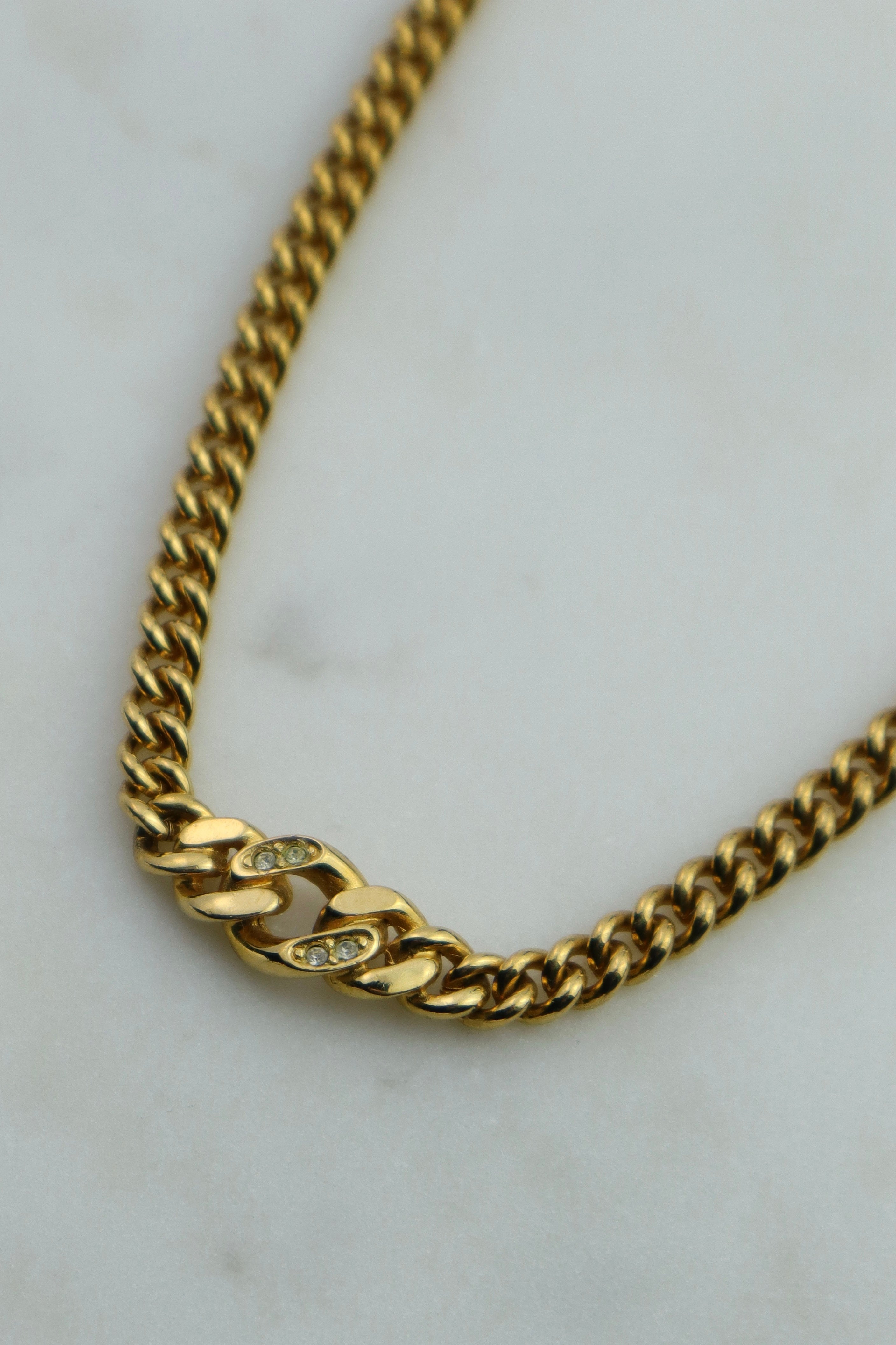 Christian Dior - pozłacany naszyjnik „Classic Chain”