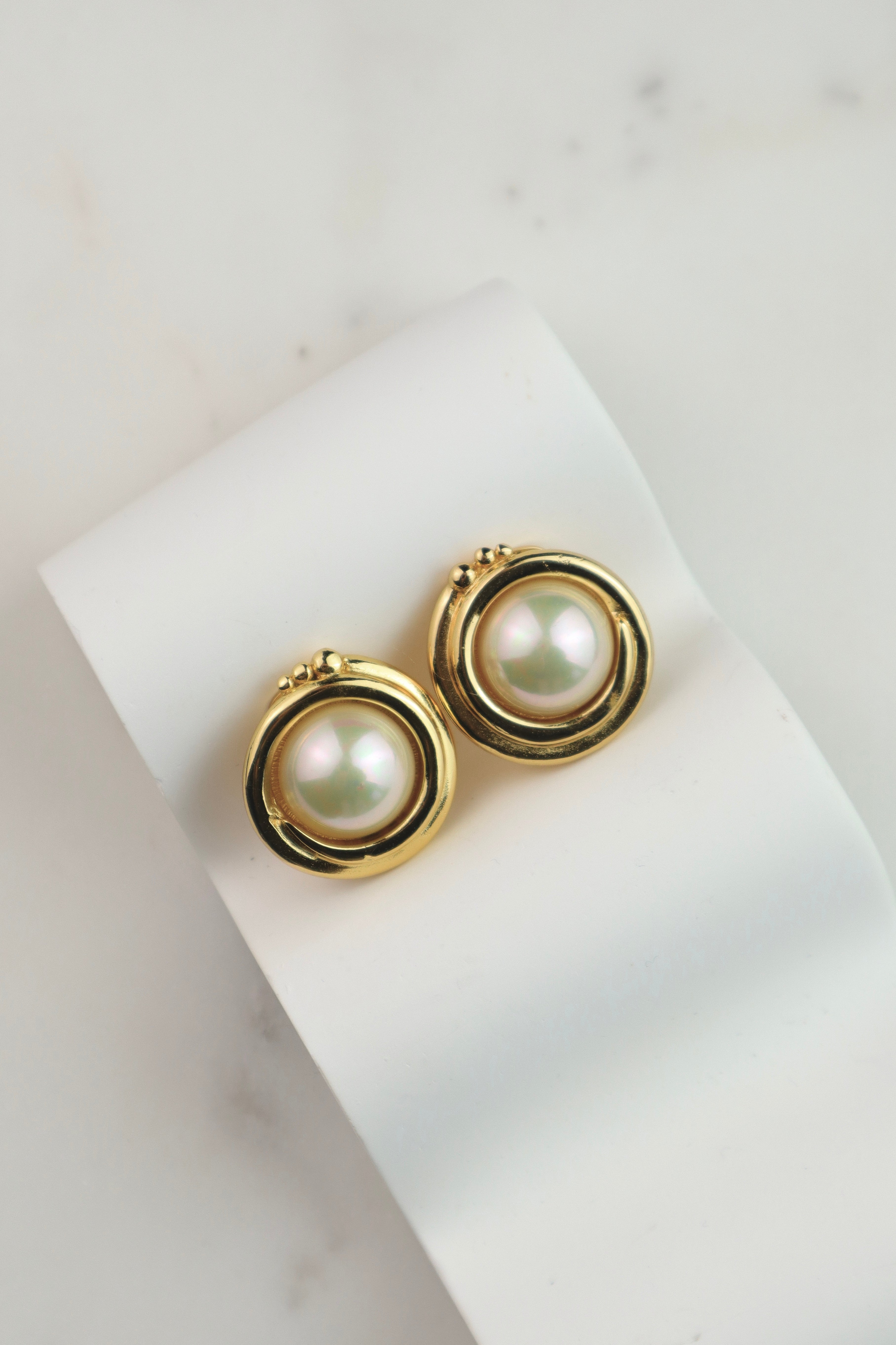 Christian Dior - klipsy z perłami