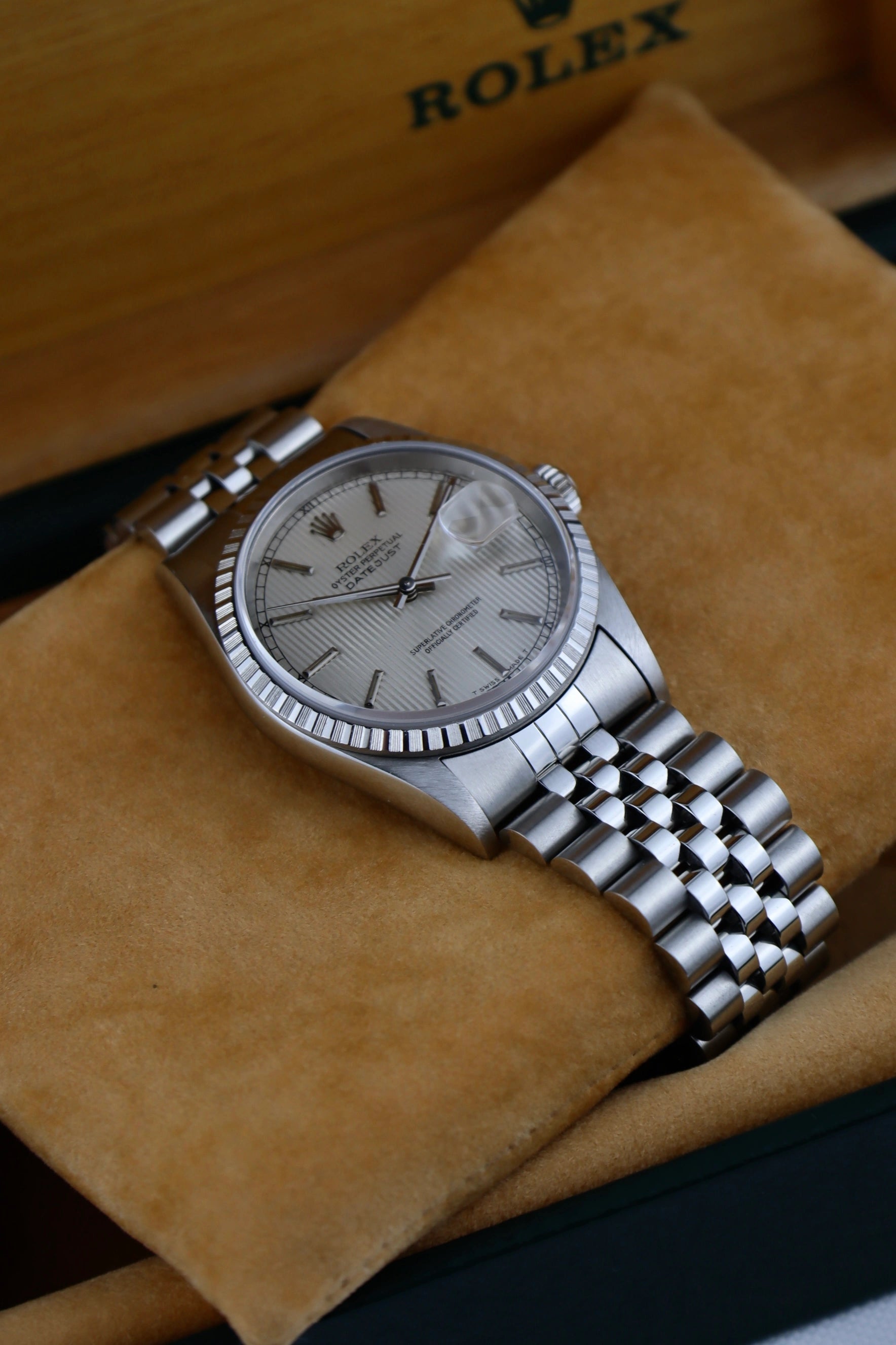 1996 Rolex Datejust 16220 Tapestry Dial