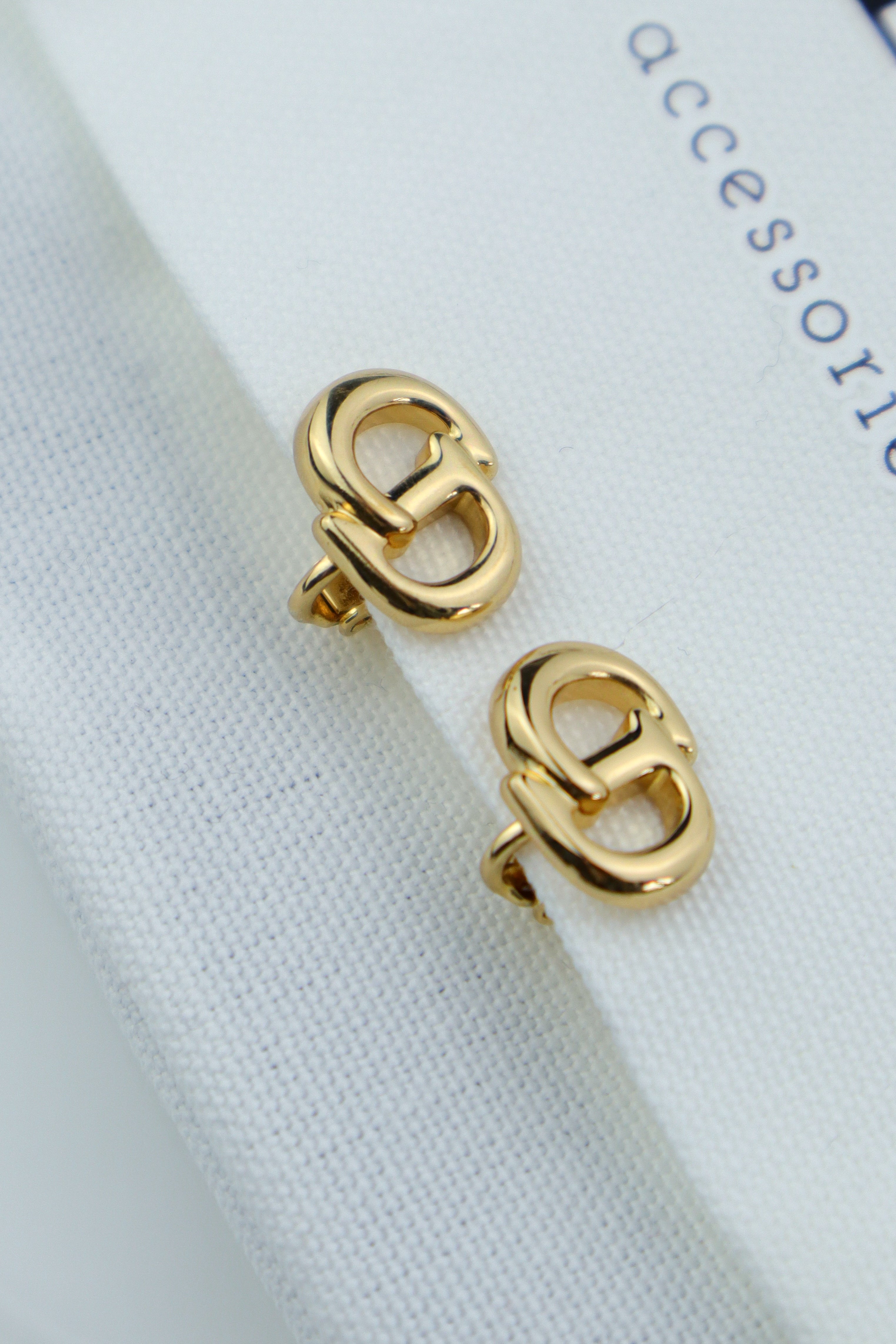 Christian Dior - klipsy vintage monogram CD