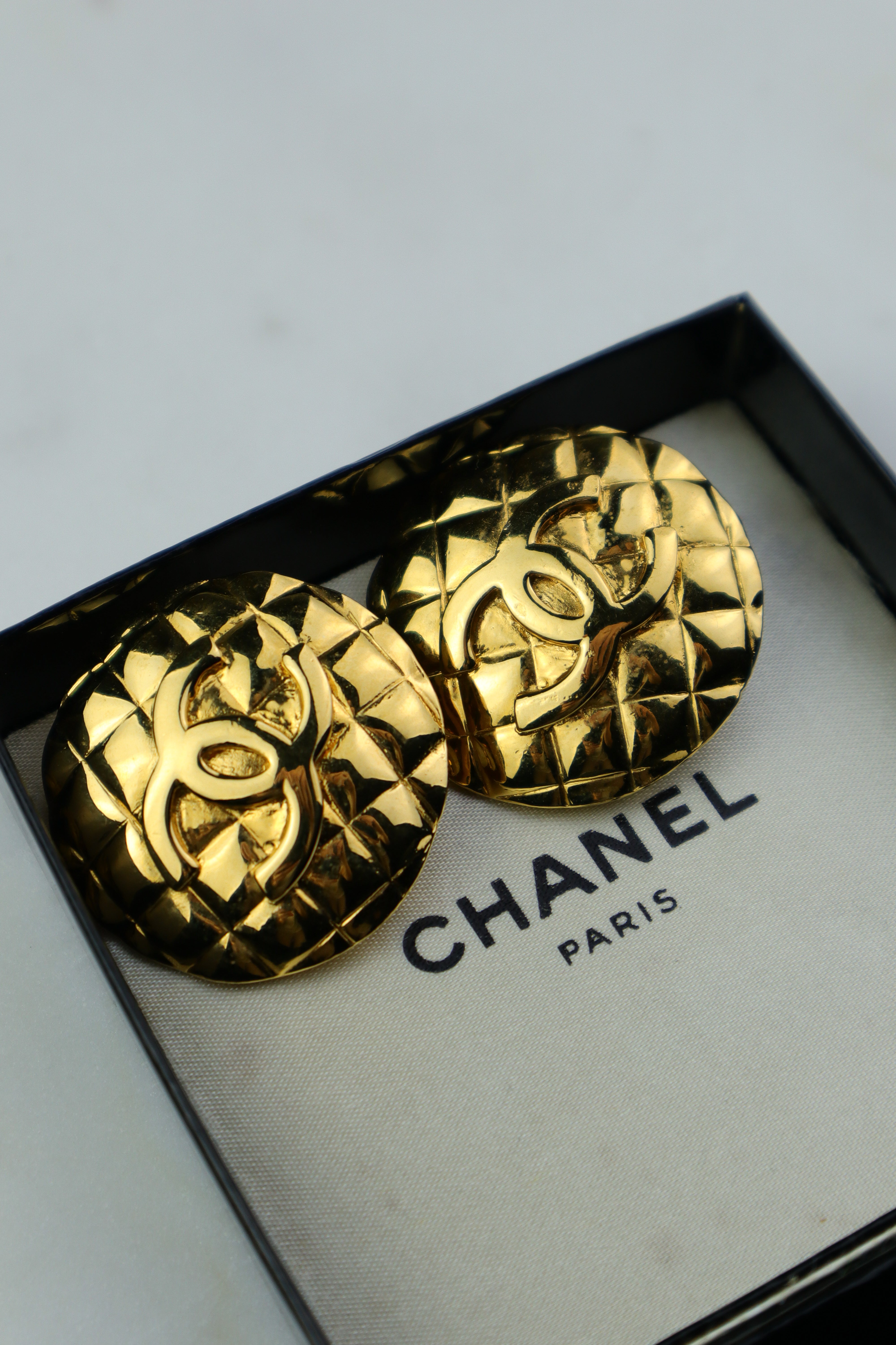 Chanel - klipsy vintage Matelassé sezon 26 (1990/91)