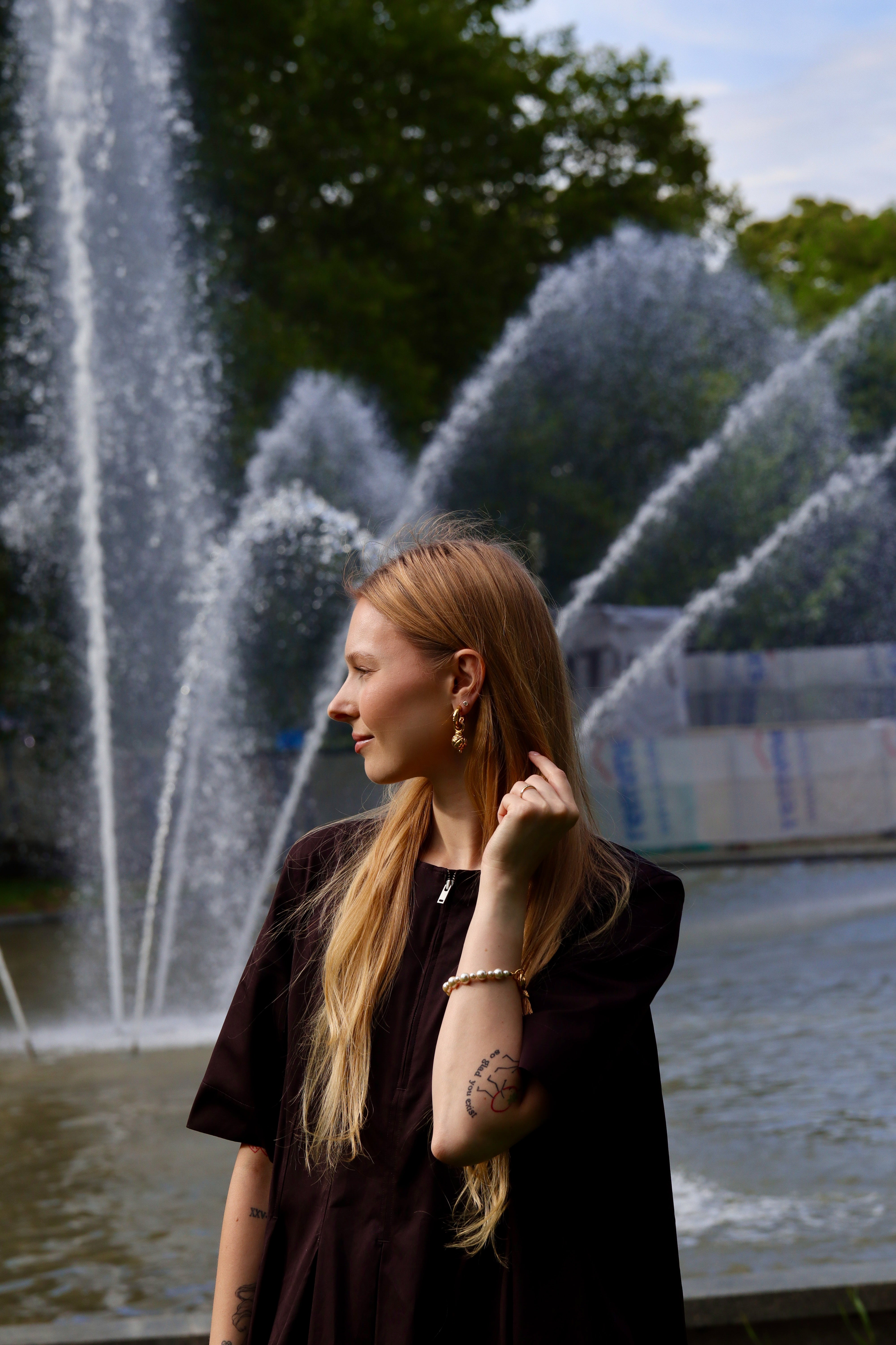 Sonia Rykiel - pozłacane klipsy koła