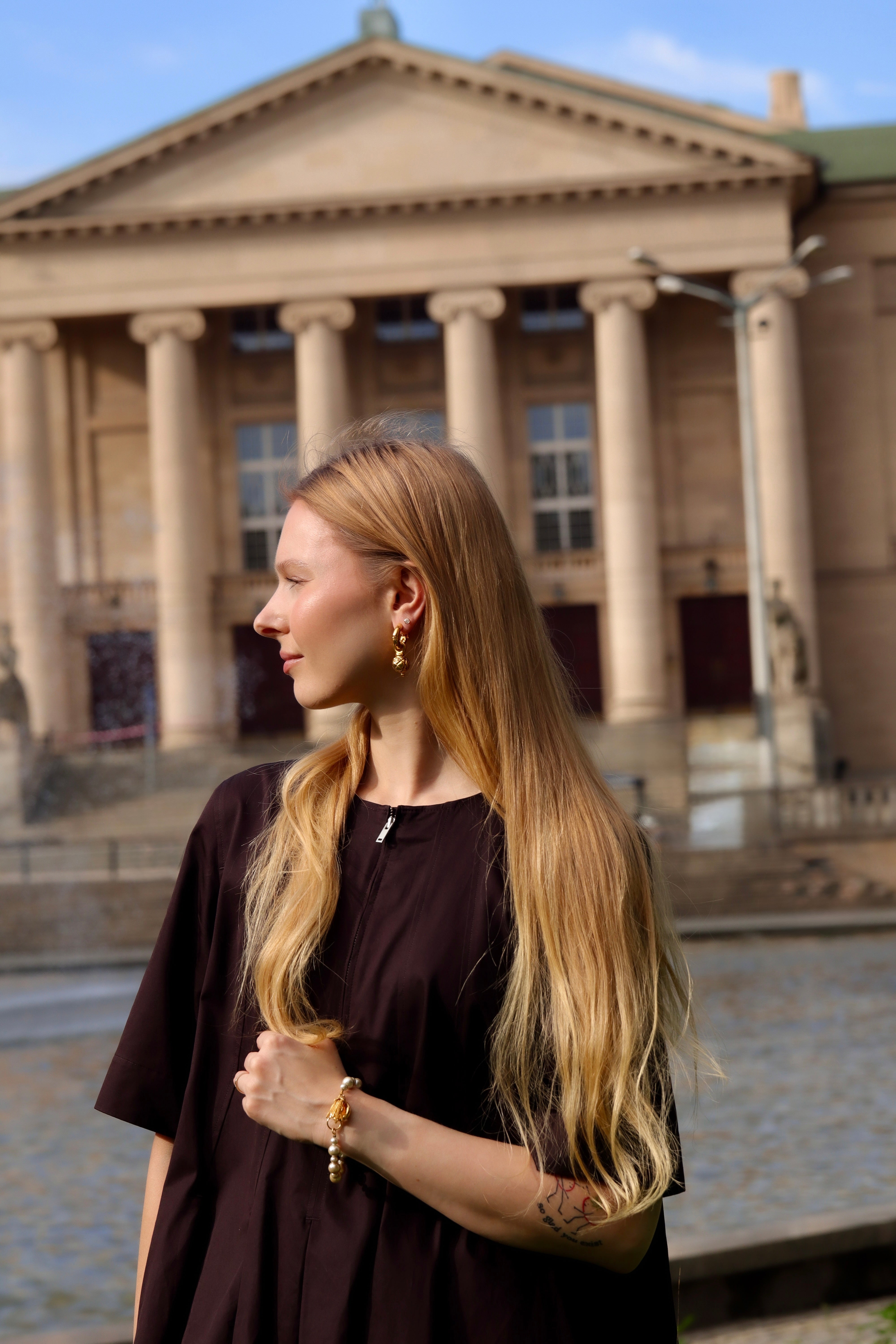 Sonia Rykiel - pozłacane klipsy koła