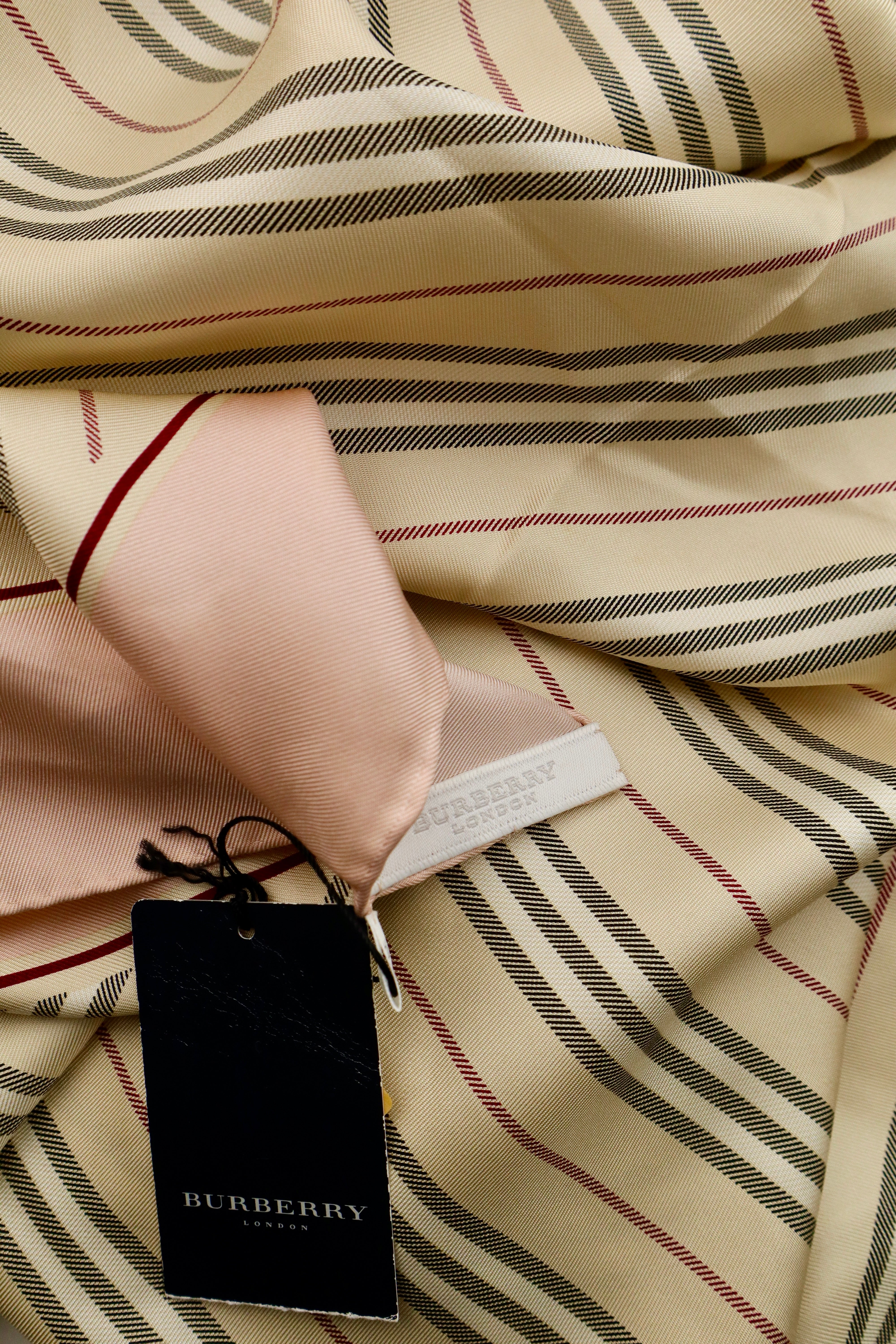 Burberry – jedwabna apaszka vintage