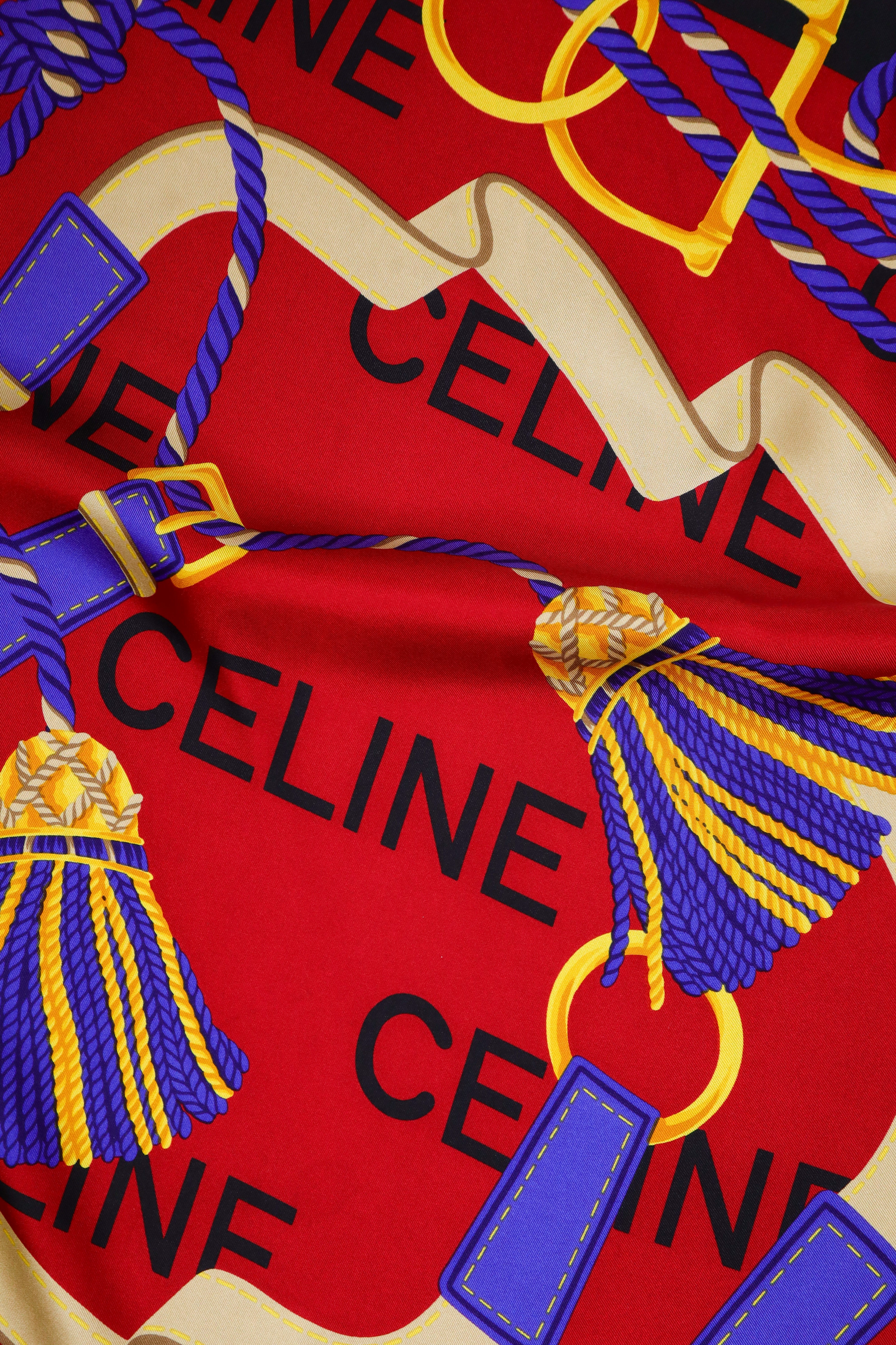 Celine - jedwabna apaszka "Equestrian Navy"