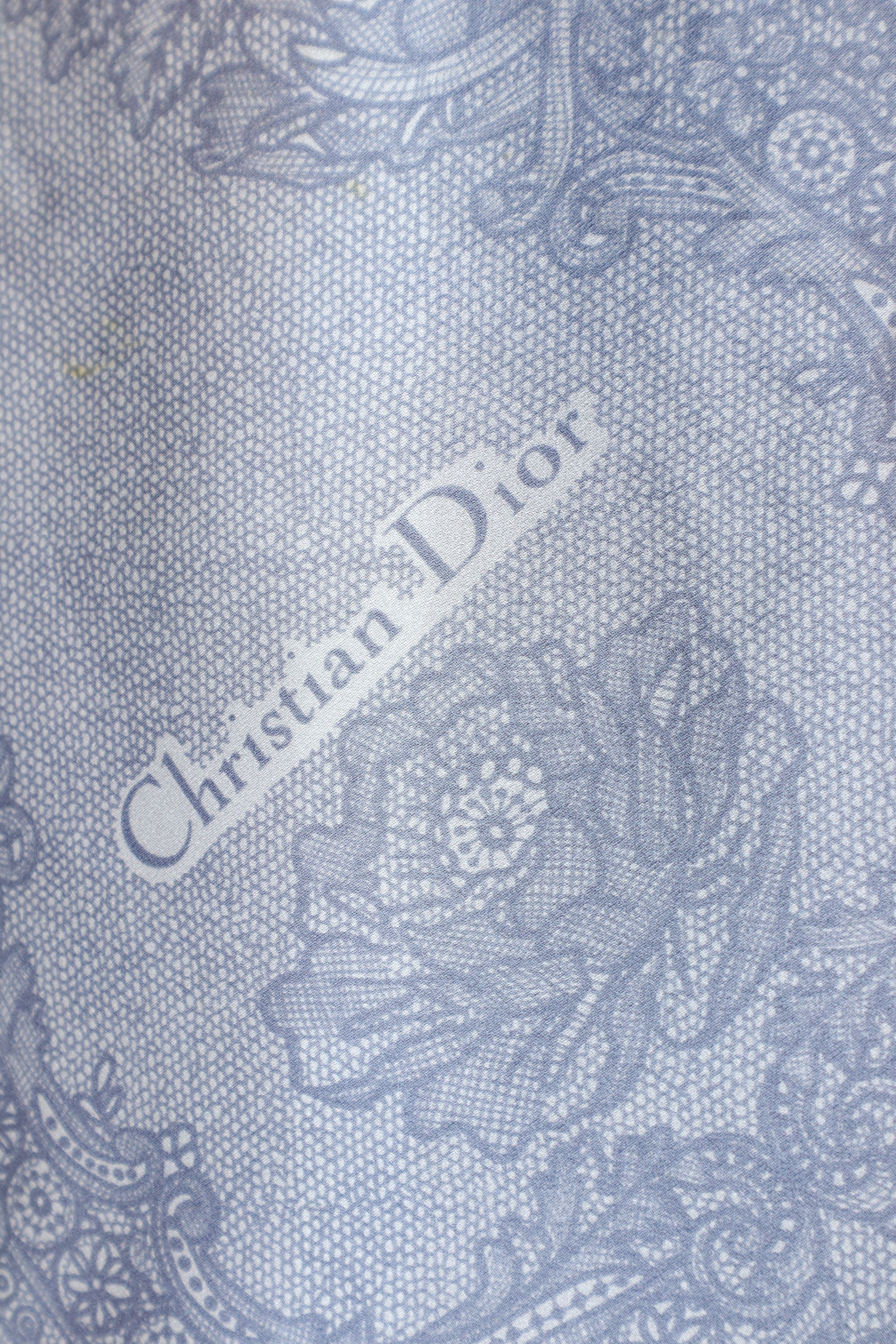 Christian Dior - unikatowy jedwabny szal „Toile de Jouy Chair”