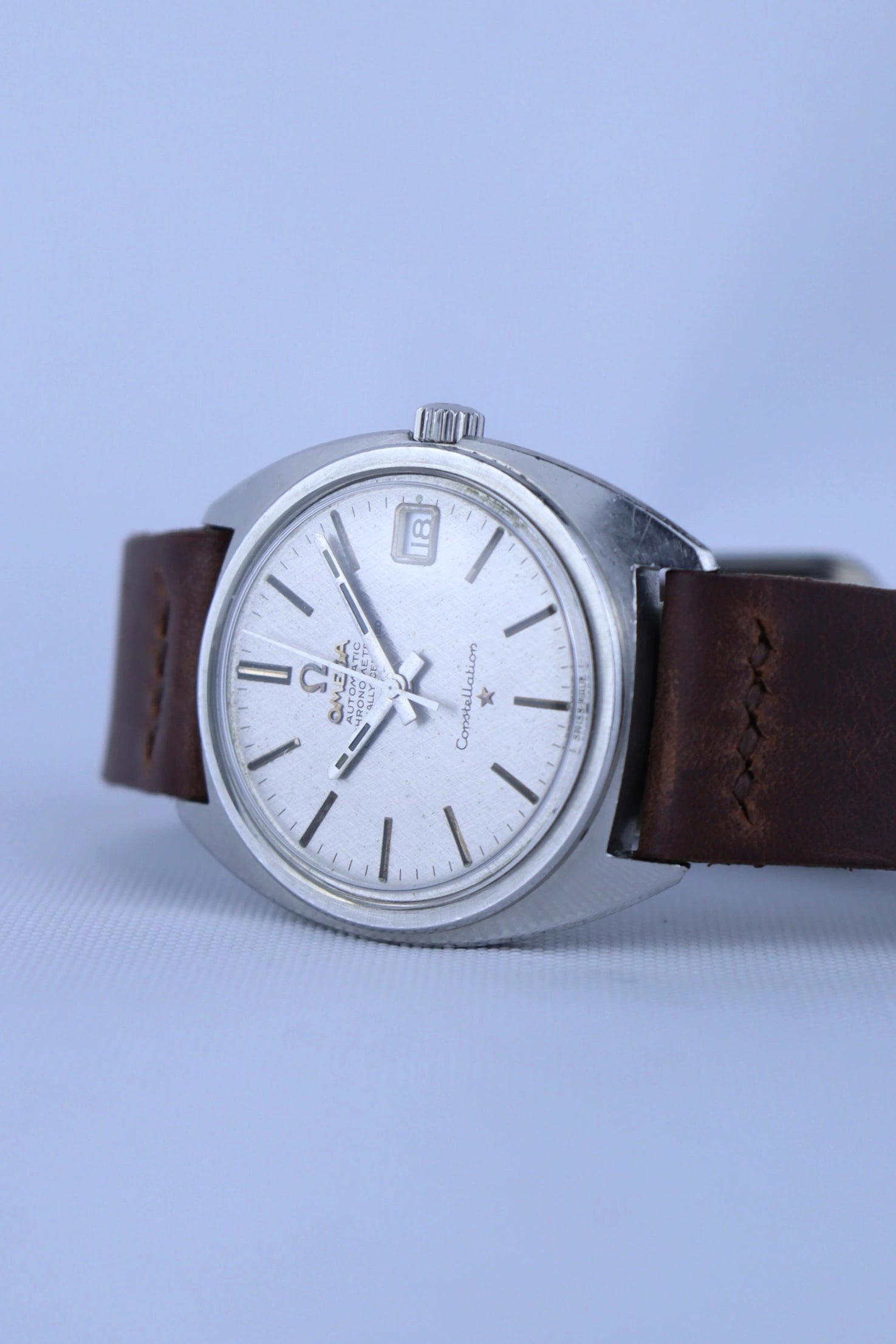 1969 Omega Constellation C-shaped Linen Dial 168.017