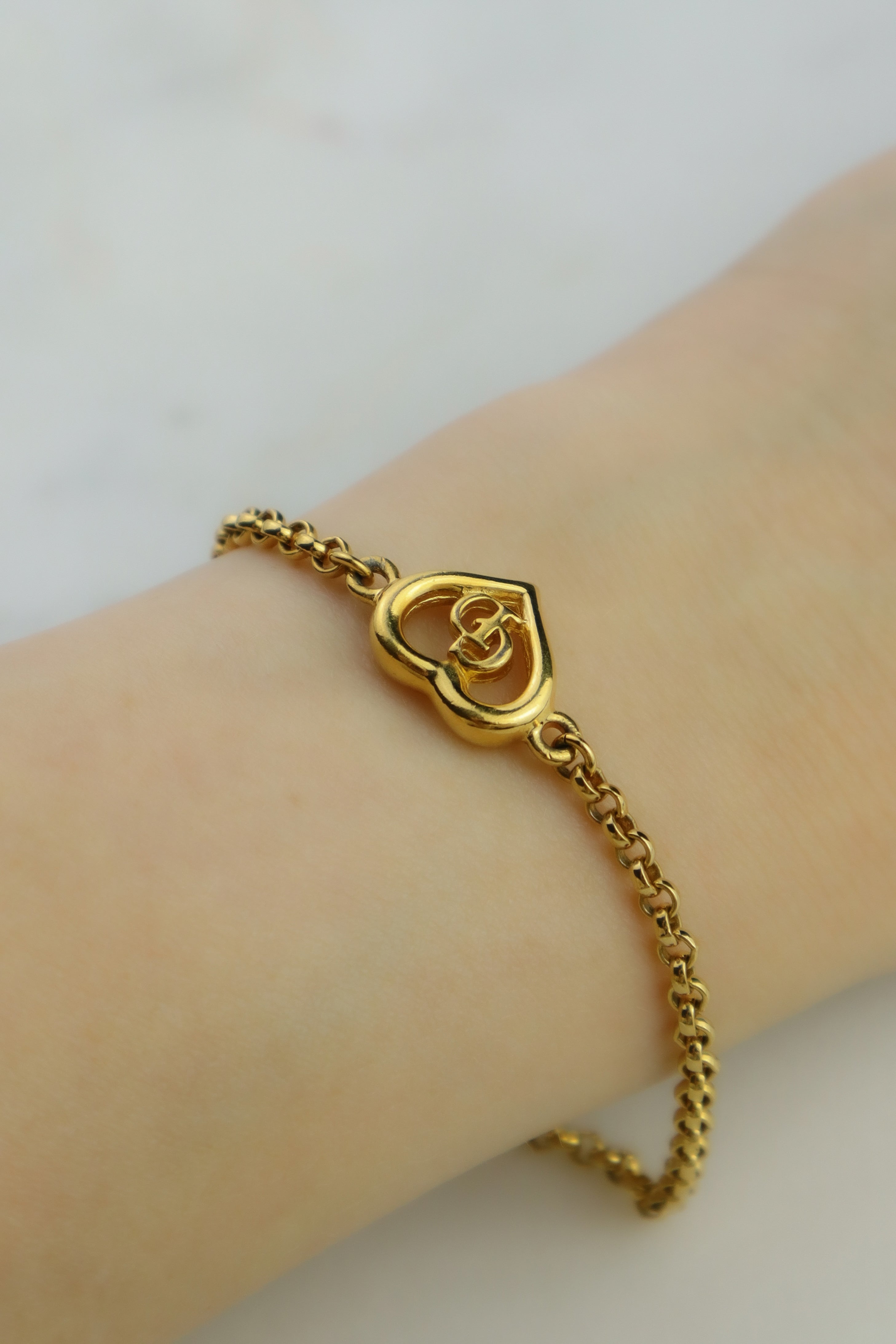 Christian Dior - bransoletka vintage "CD" w sercu