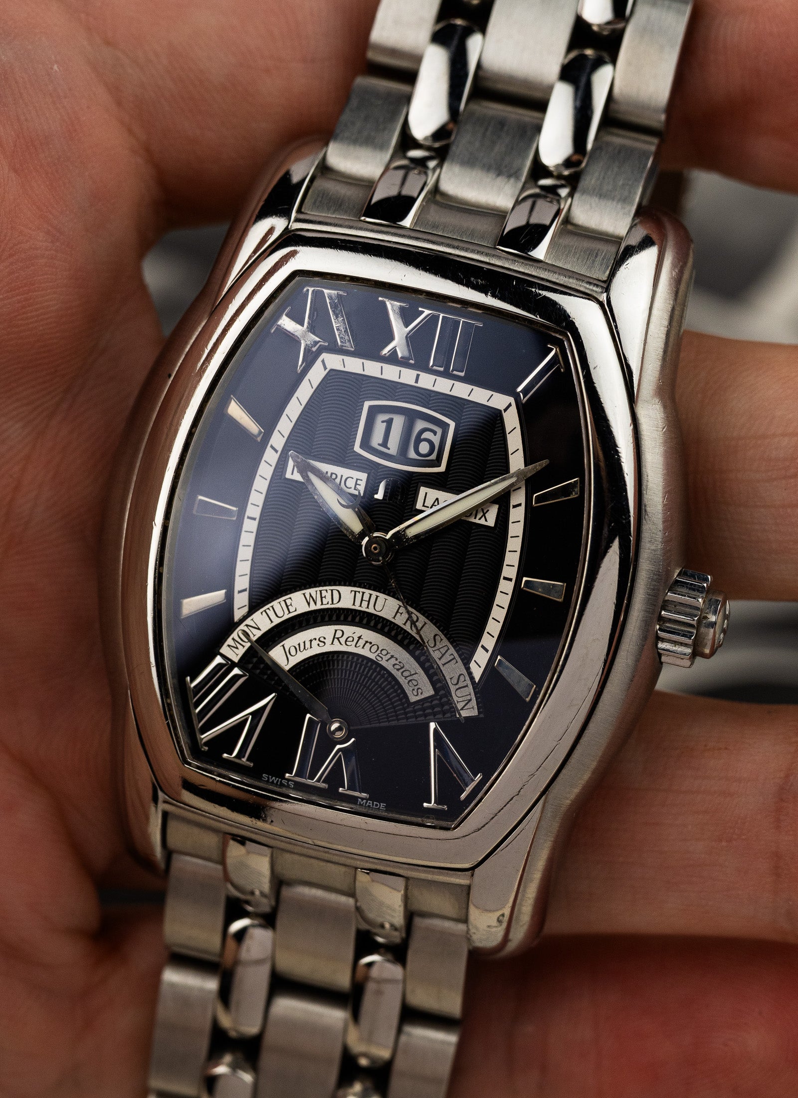 2010s Maurice Lacroix Masterpiece Jours Rétrogrades Tonneau MP6119 cal. ML 102