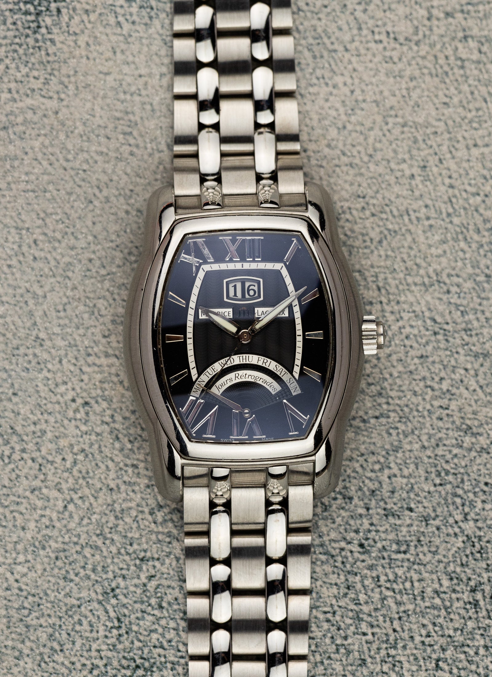 2010s Maurice Lacroix Masterpiece Jours Rétrogrades Tonneau MP6119 cal. ML 102