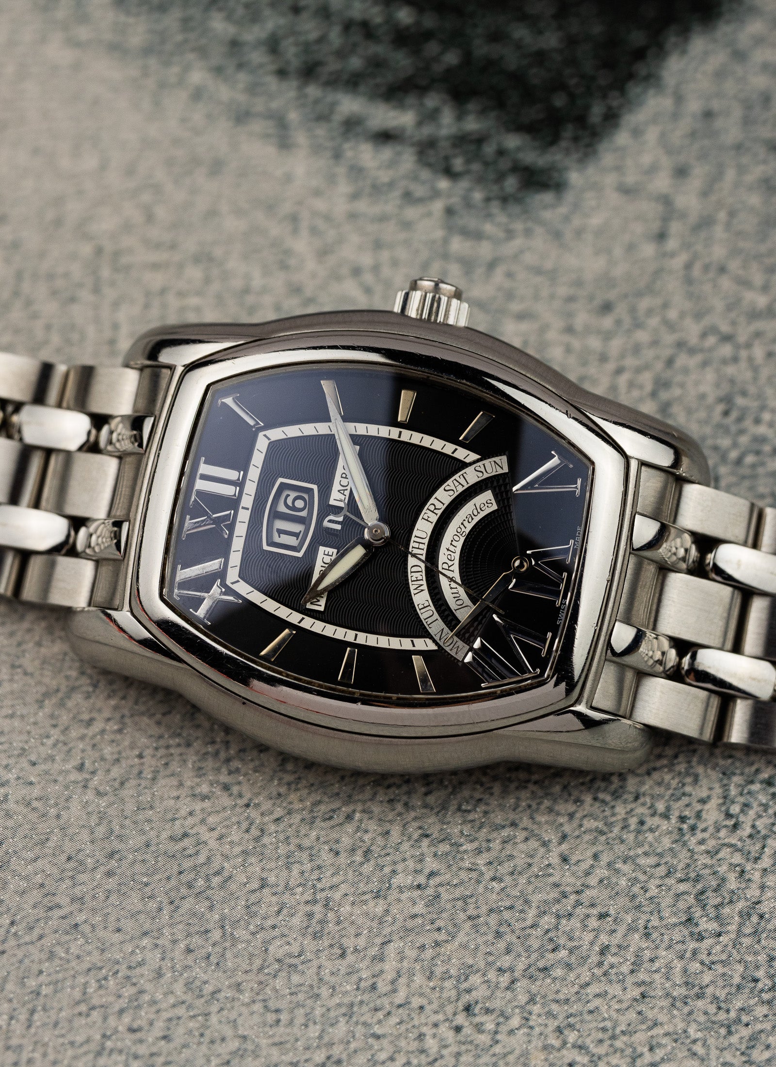 2010s Maurice Lacroix Masterpiece Jours Rétrogrades Tonneau MP6119 cal. ML 102