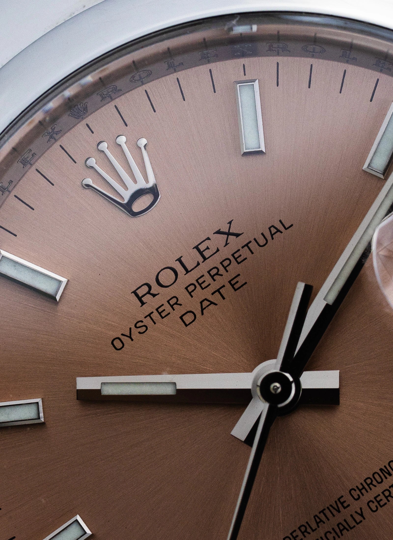 2007 Rolex Oyster Perpetual Date Salmon Dial 115200 Box
