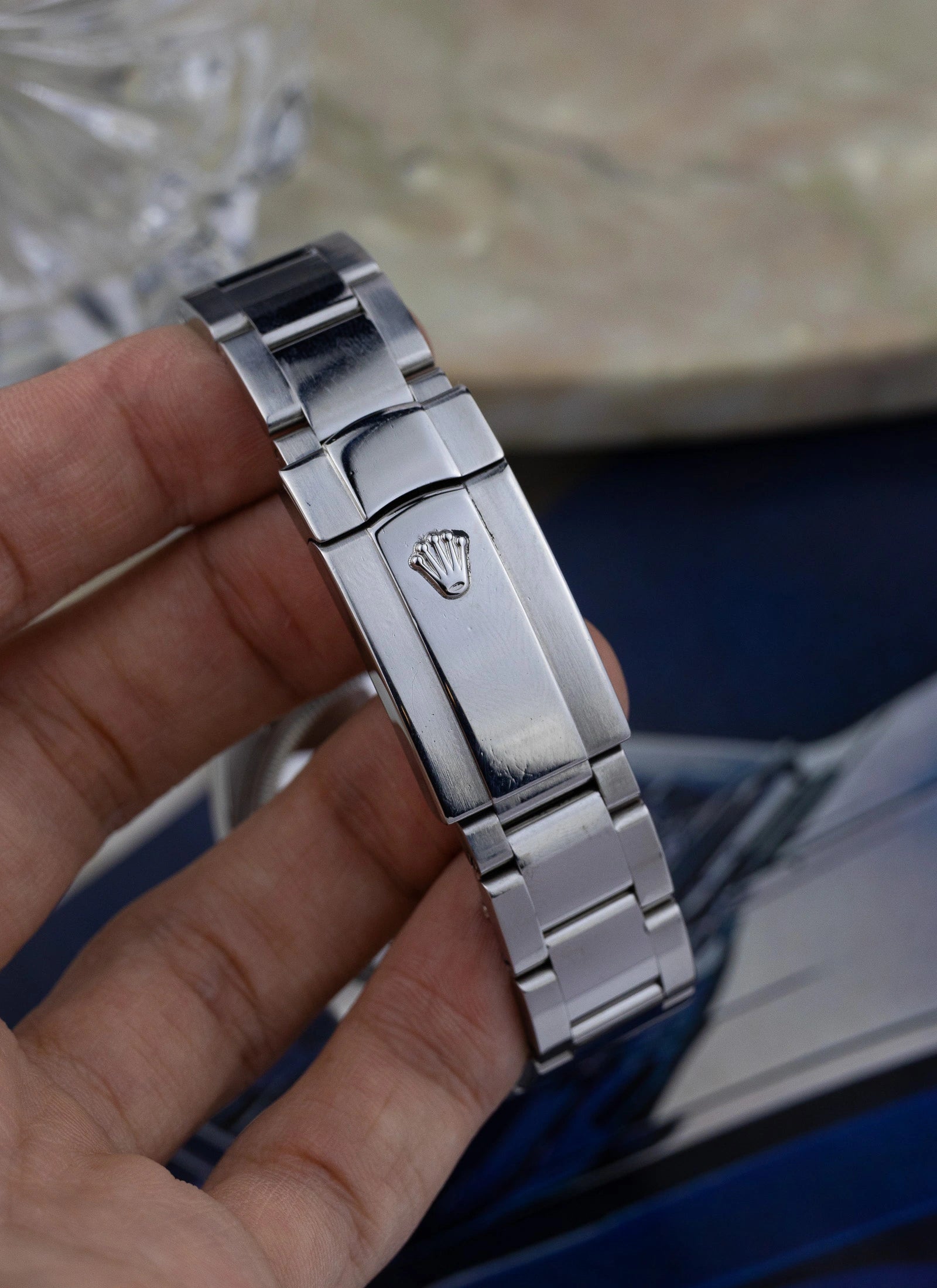 2007 Rolex Oyster Perpetual Date Salmon Dial 115200 Box