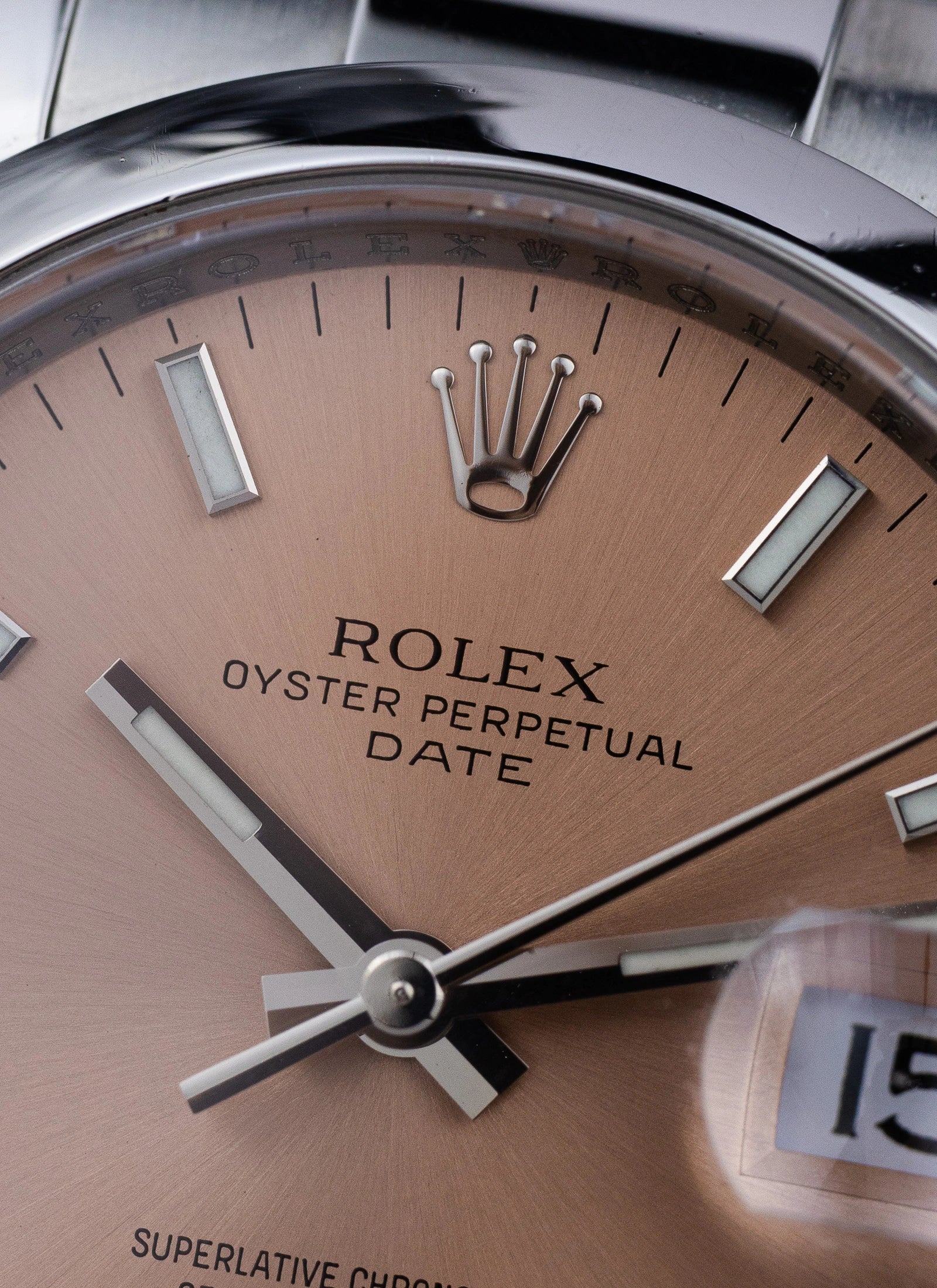 2007 Rolex Oyster Perpetual Date Salmon Dial 115200 Box