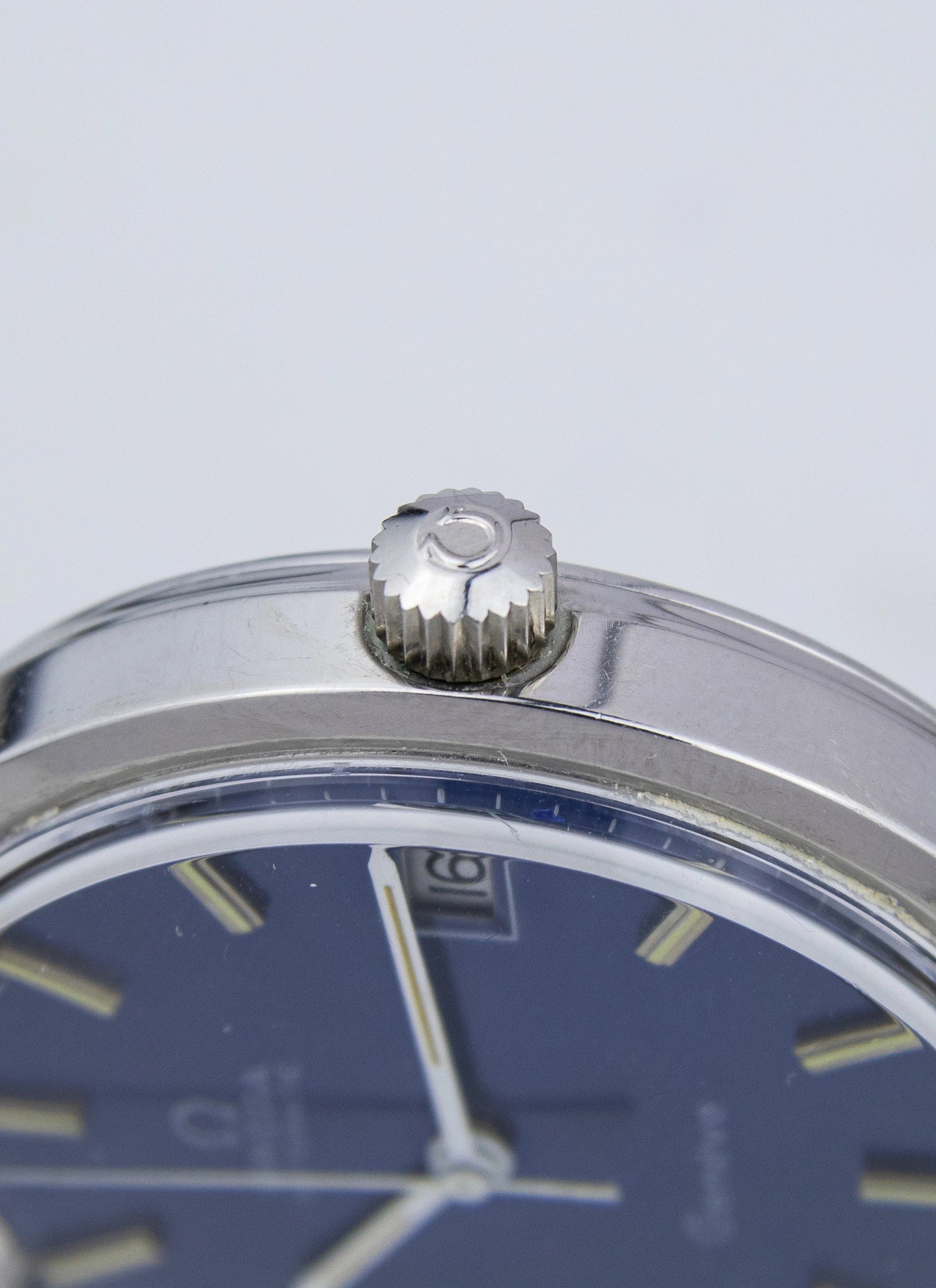 1970s Omega Geneve Blue Dial 166.0163 cal. 1012