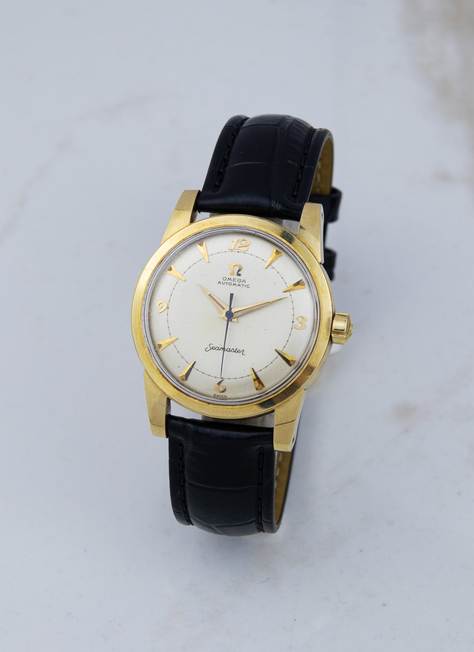 1953 14K Omega Seamaster Fat Lugs Breguet 2577 cal. 354