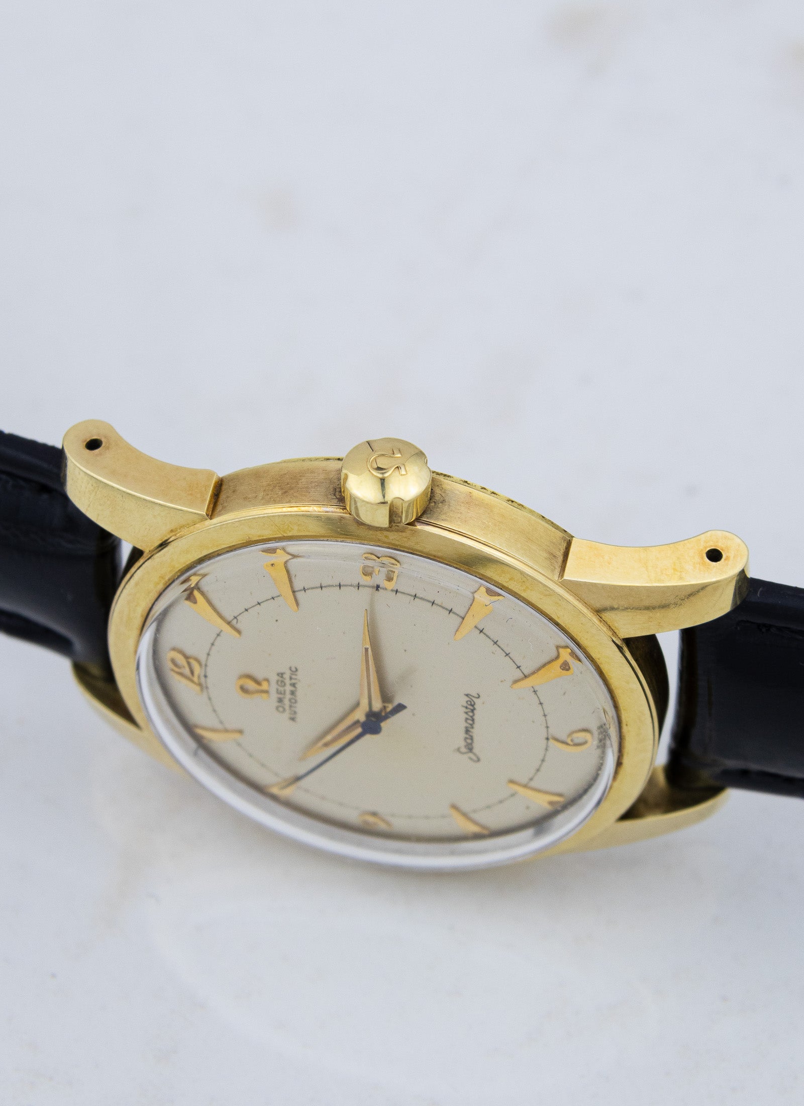 1953 14K Omega Seamaster Fat Lugs Breguet 2577 cal. 354