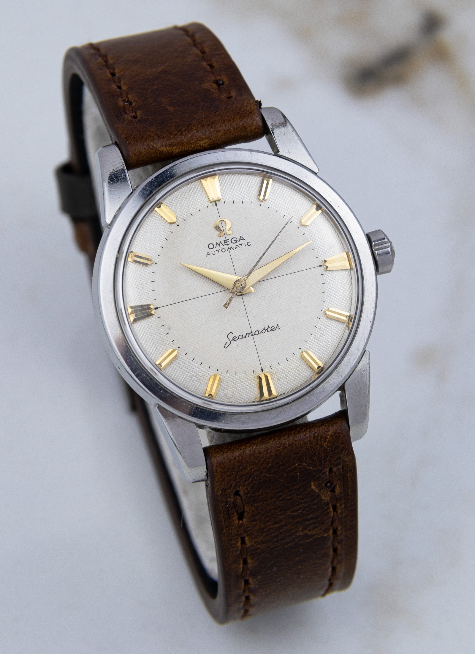 1959 Omega Seamaster Fat Lugs Honeycomb