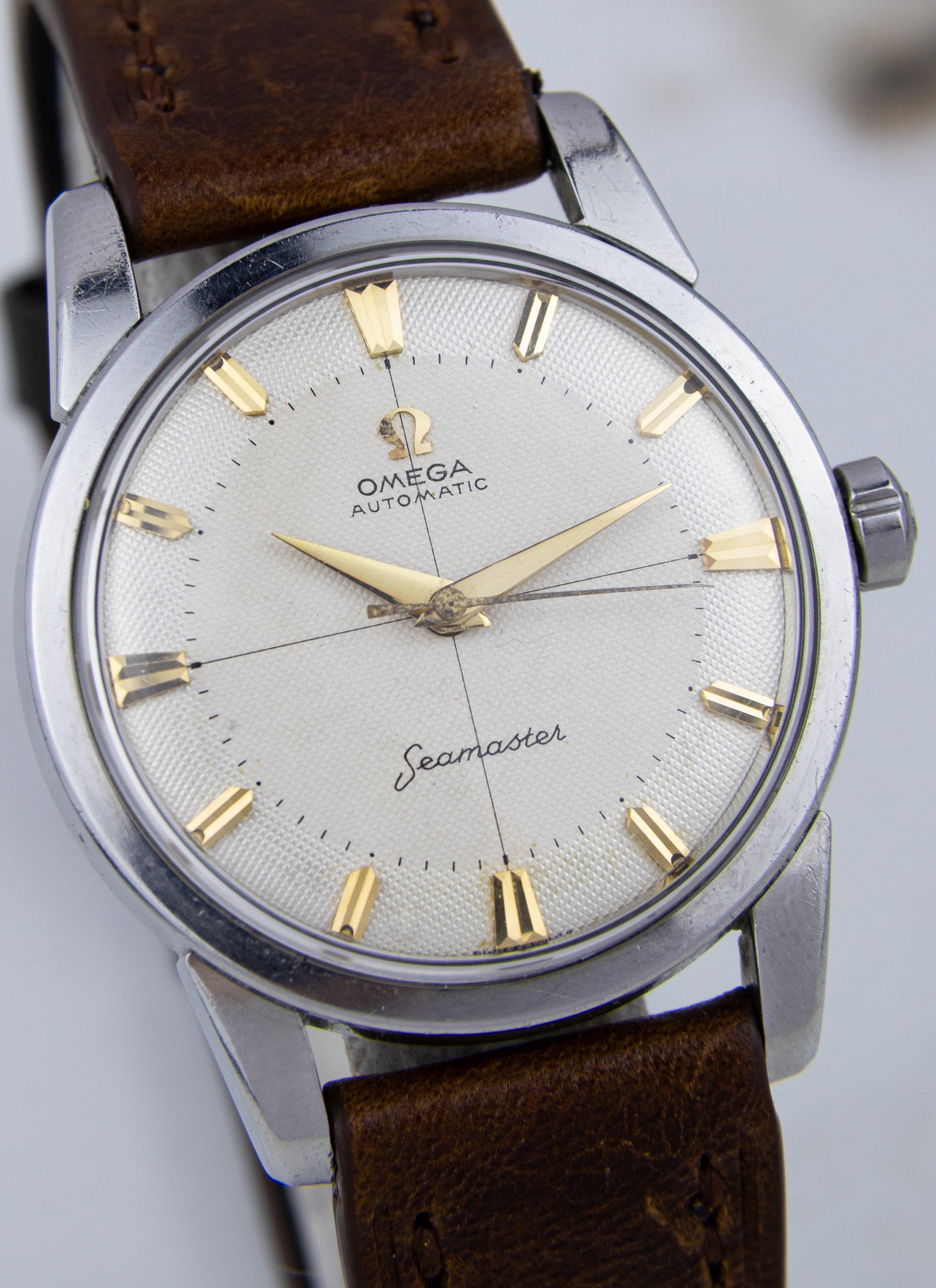 1959 Omega Seamaster Fat Lugs Honeycomb