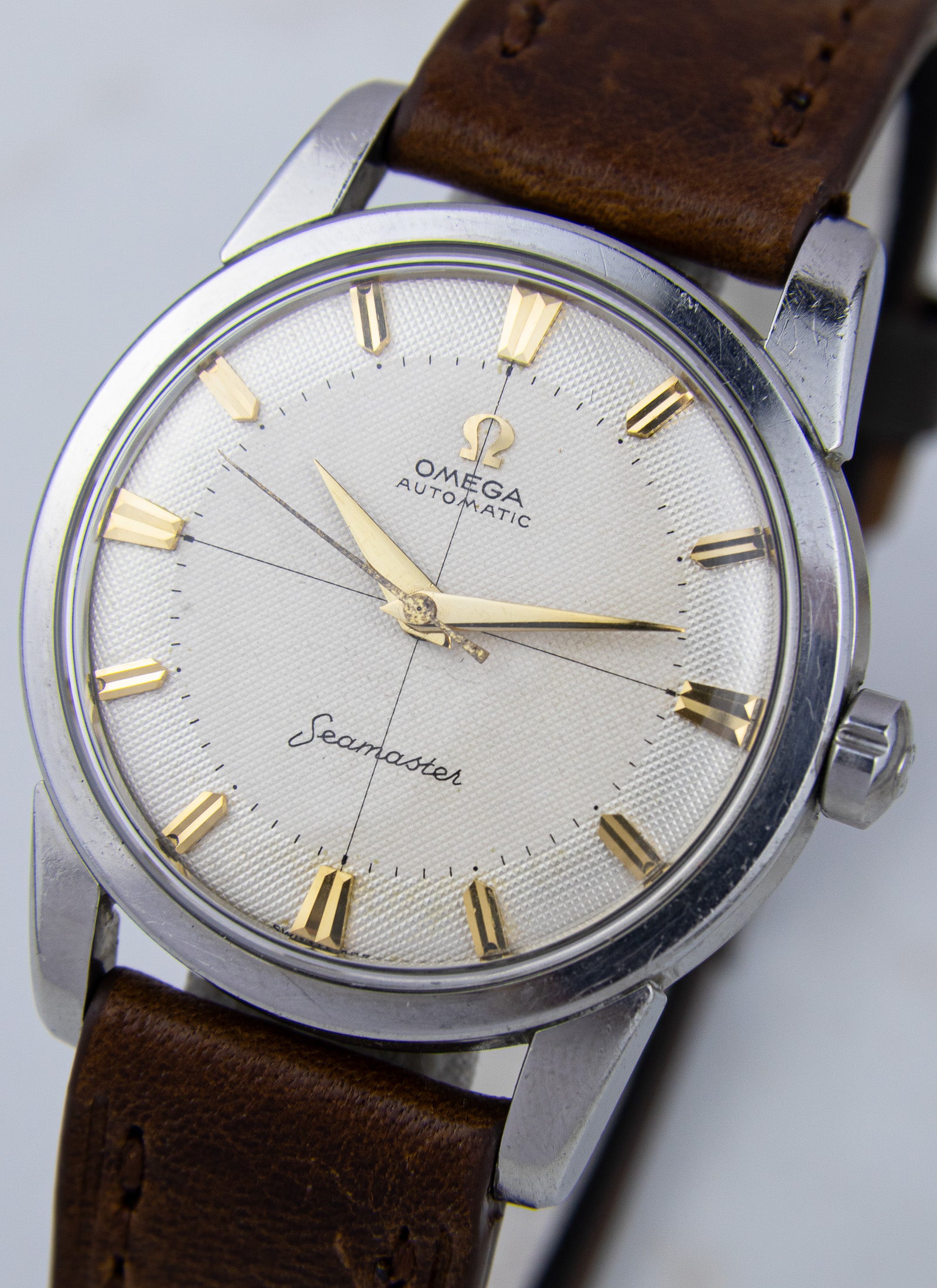 1959 Omega Seamaster Fat Lugs Honeycomb
