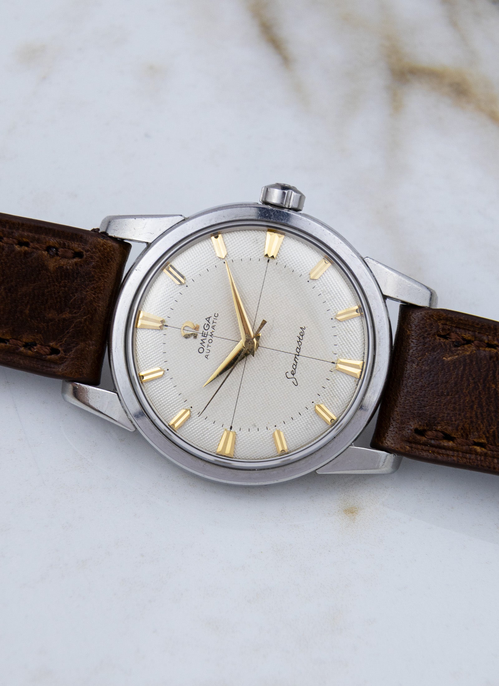 1959 Omega Seamaster Fat Lugs Honeycomb