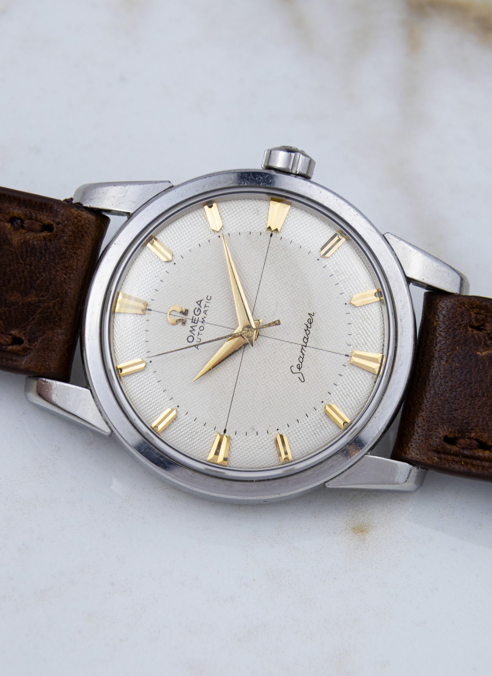 1959 Omega Seamaster Fat Lugs Honeycomb