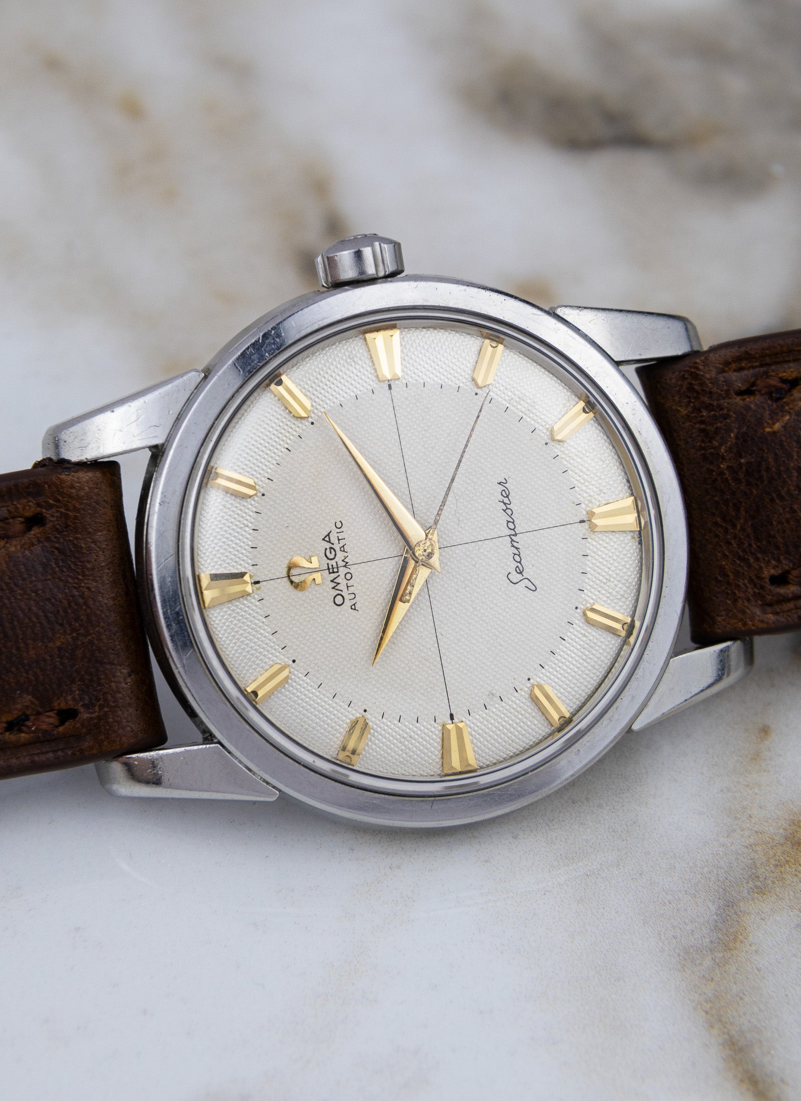 1959 Omega Seamaster Fat Lugs Honeycomb