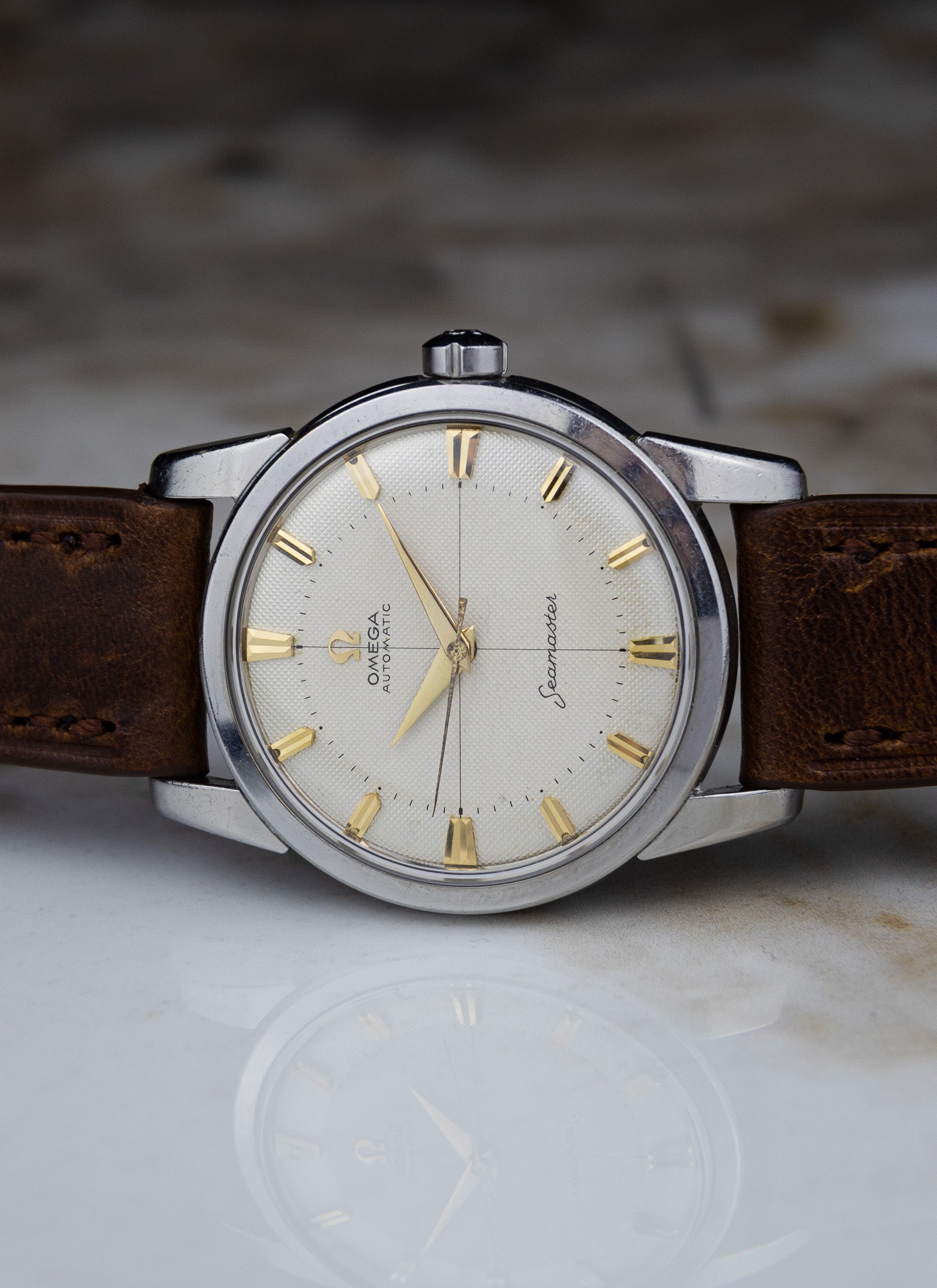 1959 Omega Seamaster Fat Lugs Honeycomb