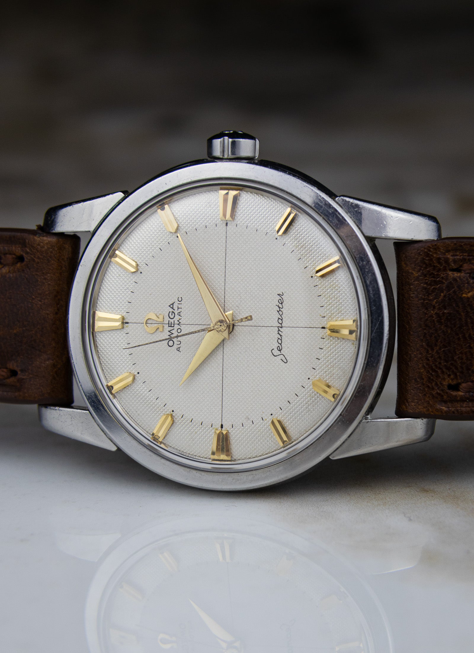 1959 Omega Seamaster Fat Lugs Honeycomb