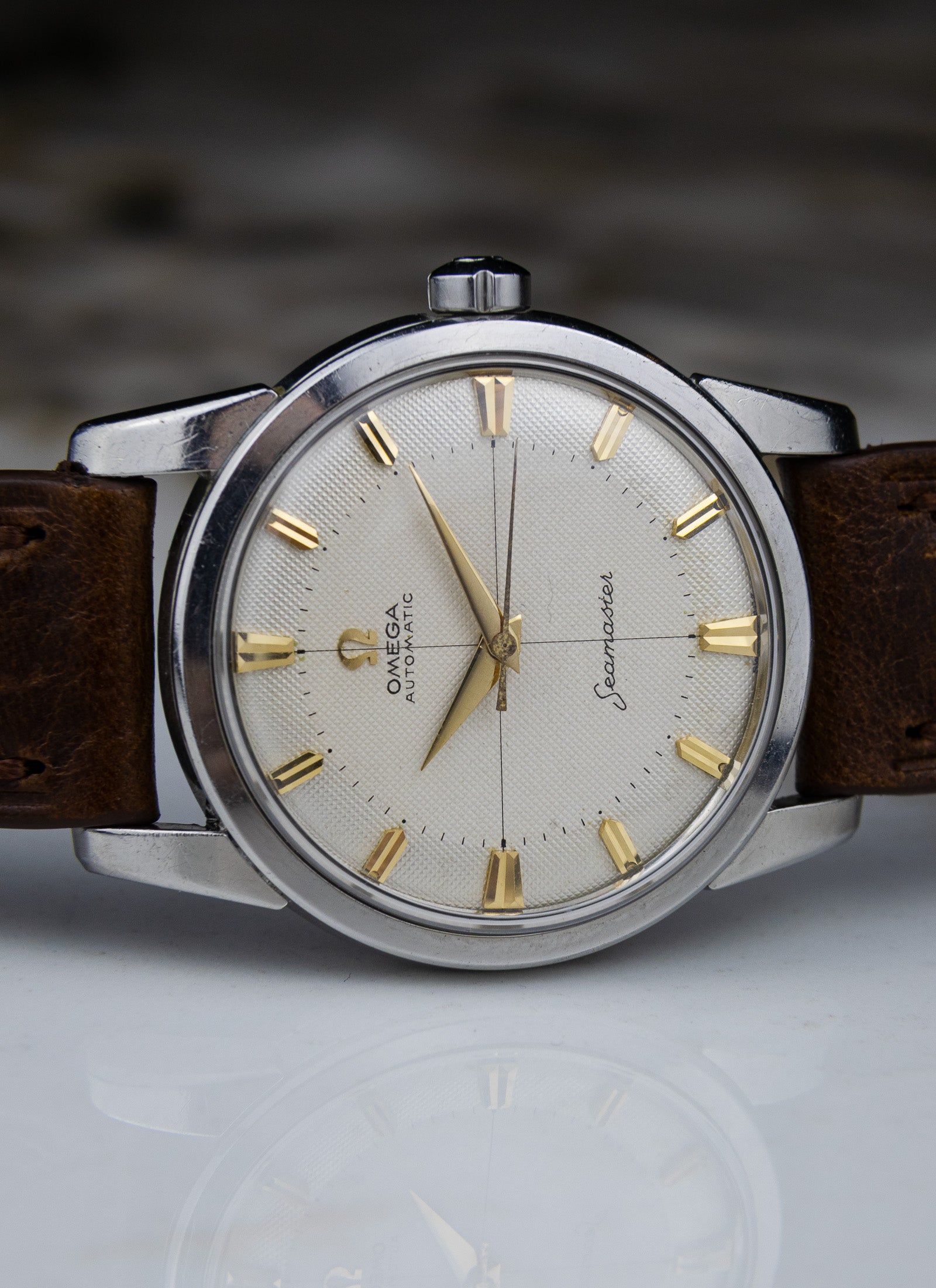 1959 Omega Seamaster Fat Lugs Honeycomb