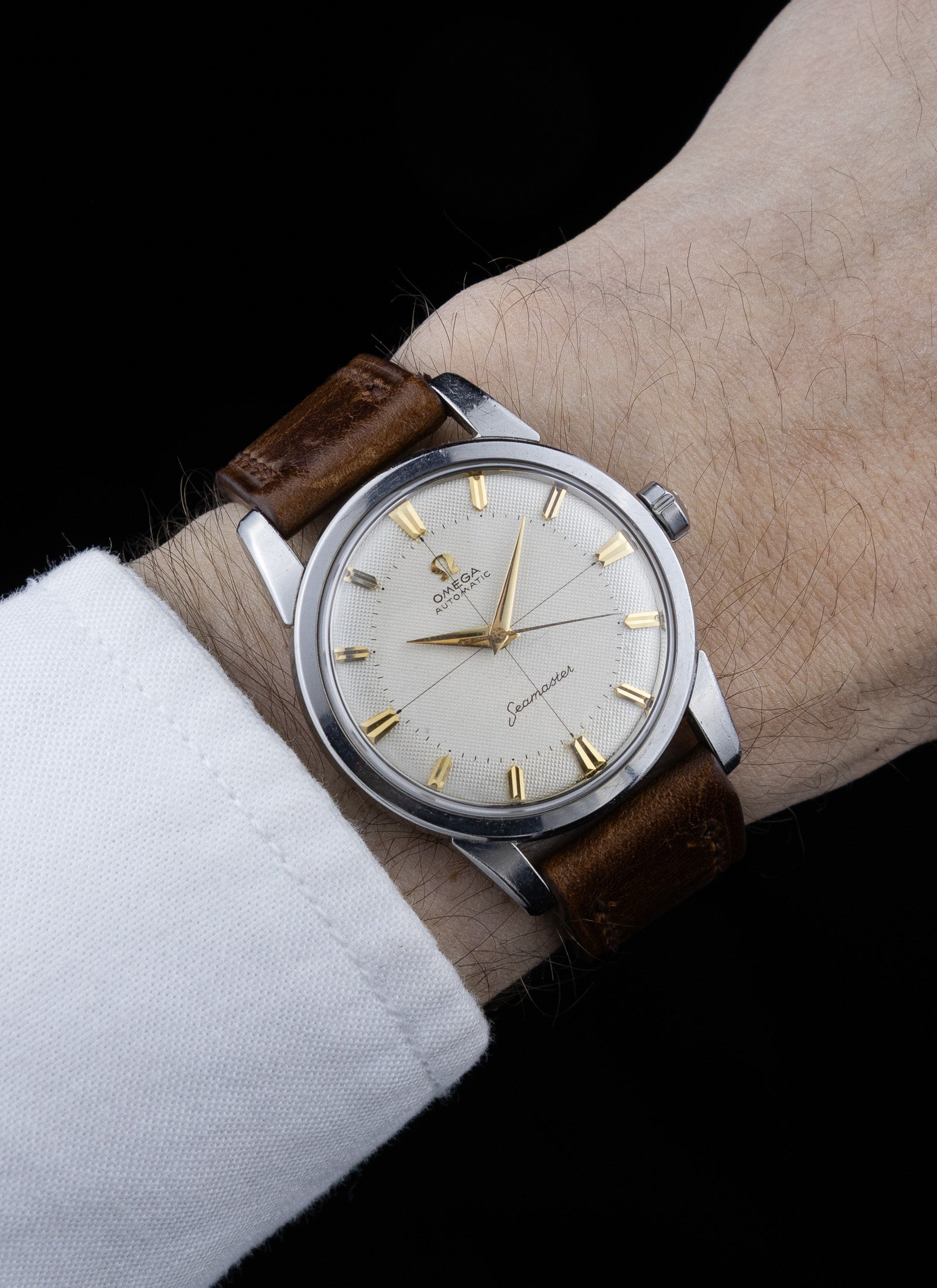 1959 Omega Seamaster Fat Lugs Honeycomb