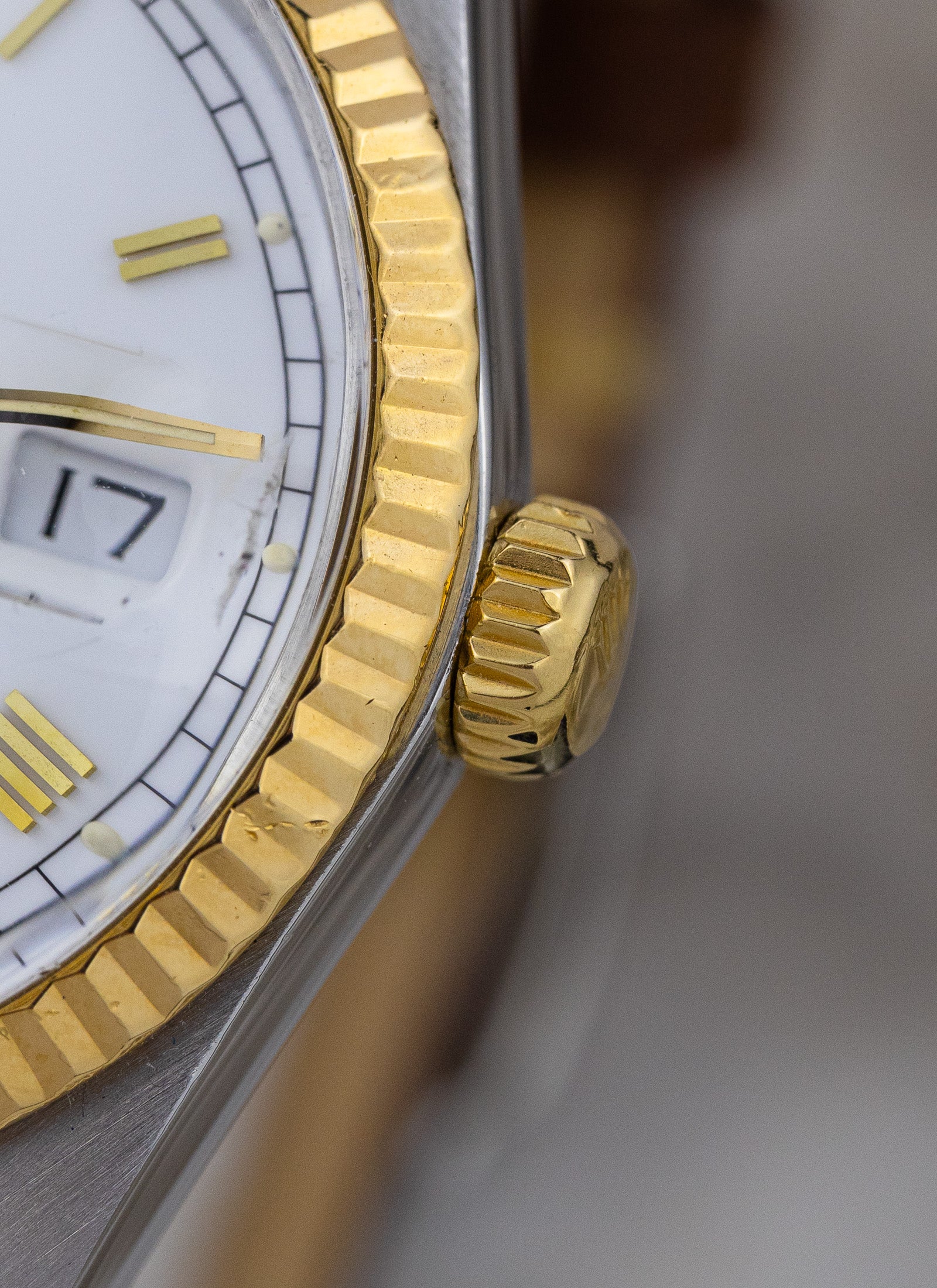 1985 Rolex Datejust Bicolor 16013 White Roman Dial Serviced