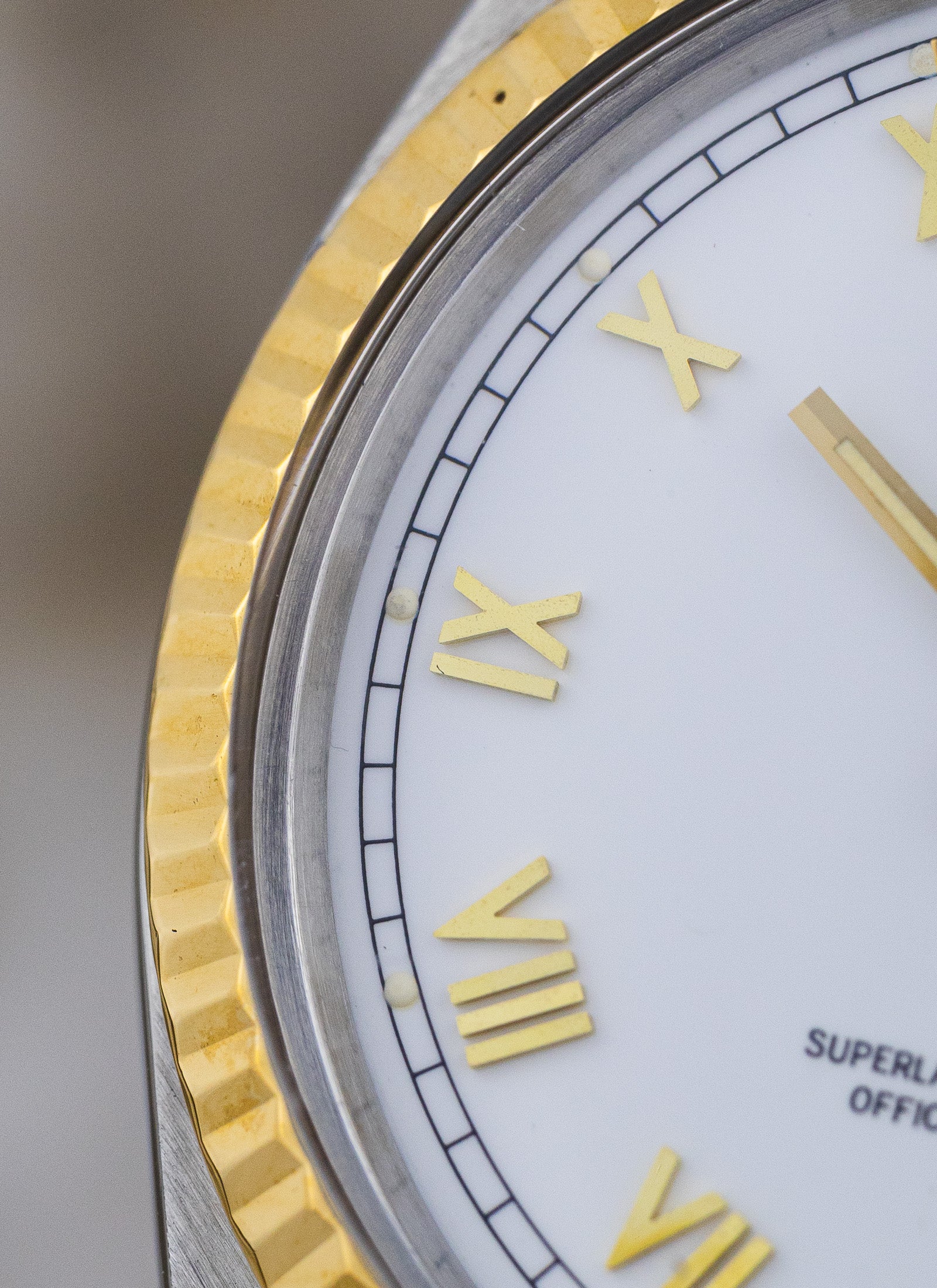 1985 Rolex Datejust Bicolor 16013 White Roman Dial Serviced