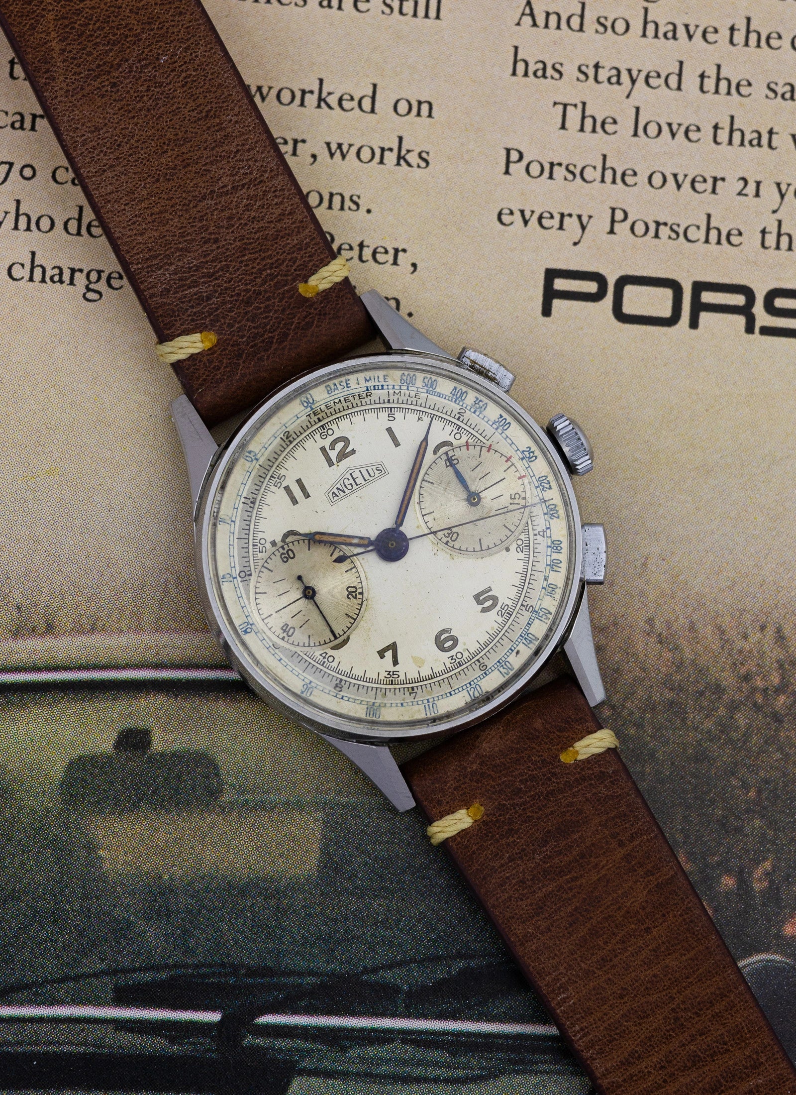 1940s Angelus Two Register Chronograph