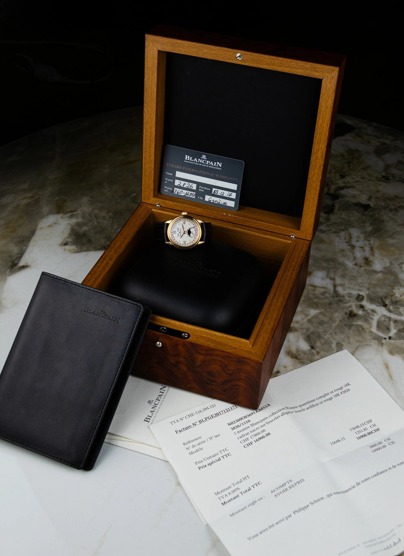 2017 18K Lady Blancpain Moonphase MOP Full Set ref.2360-36914