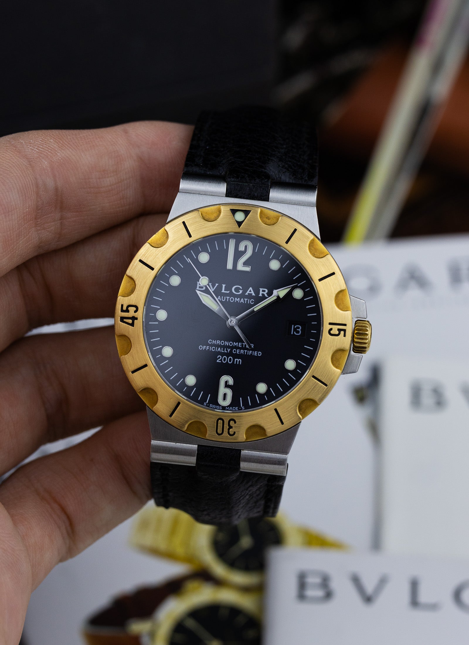 2000s Bulgari Diagono SD38SG Full Set