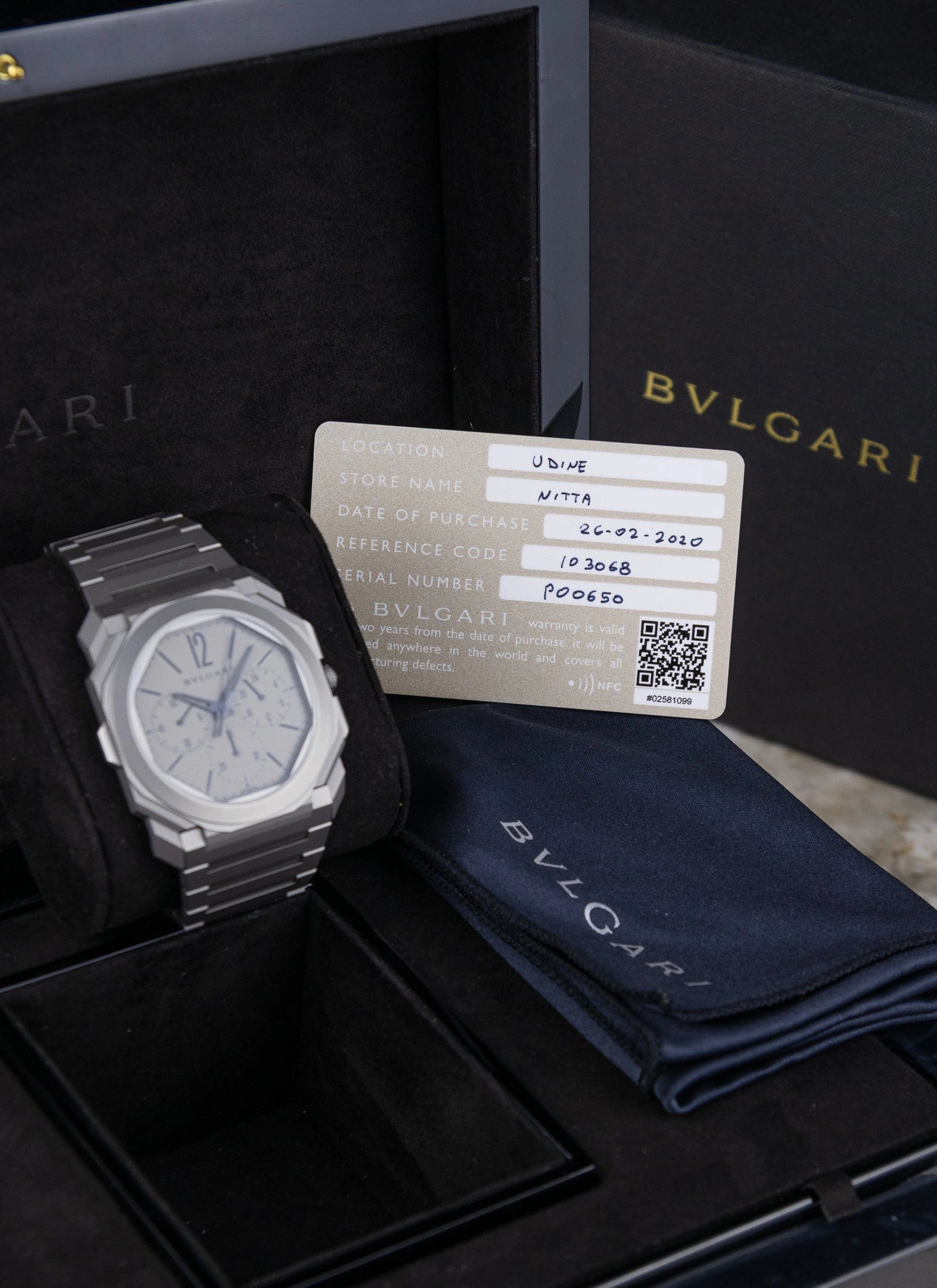 2020 BVLGARI Octo Finissimo Titanium Chronograph GMT 103068