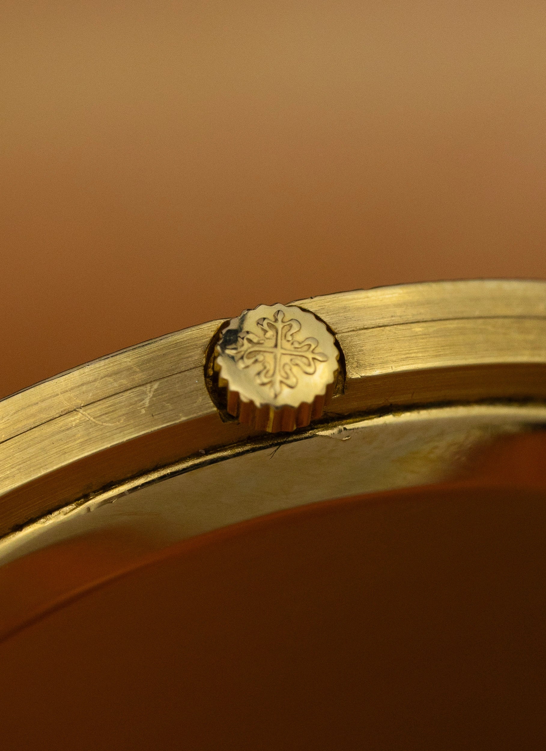 1970s 18K Patek Philippe Calatrava 3590 Clous de Paris Sigma Roman Dial