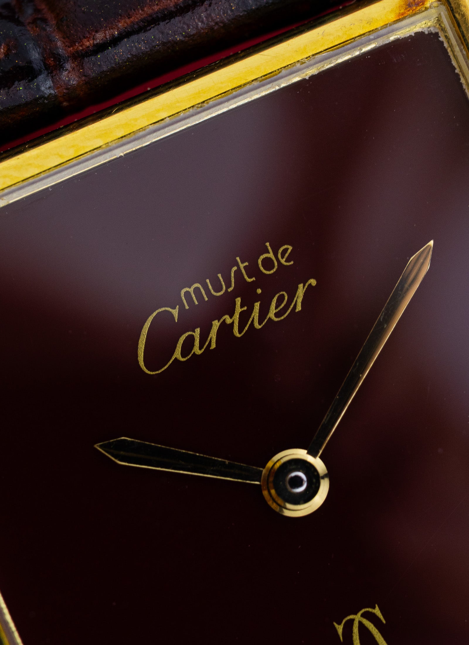 1980s Cartier Tank Must Burgundy 6 81006