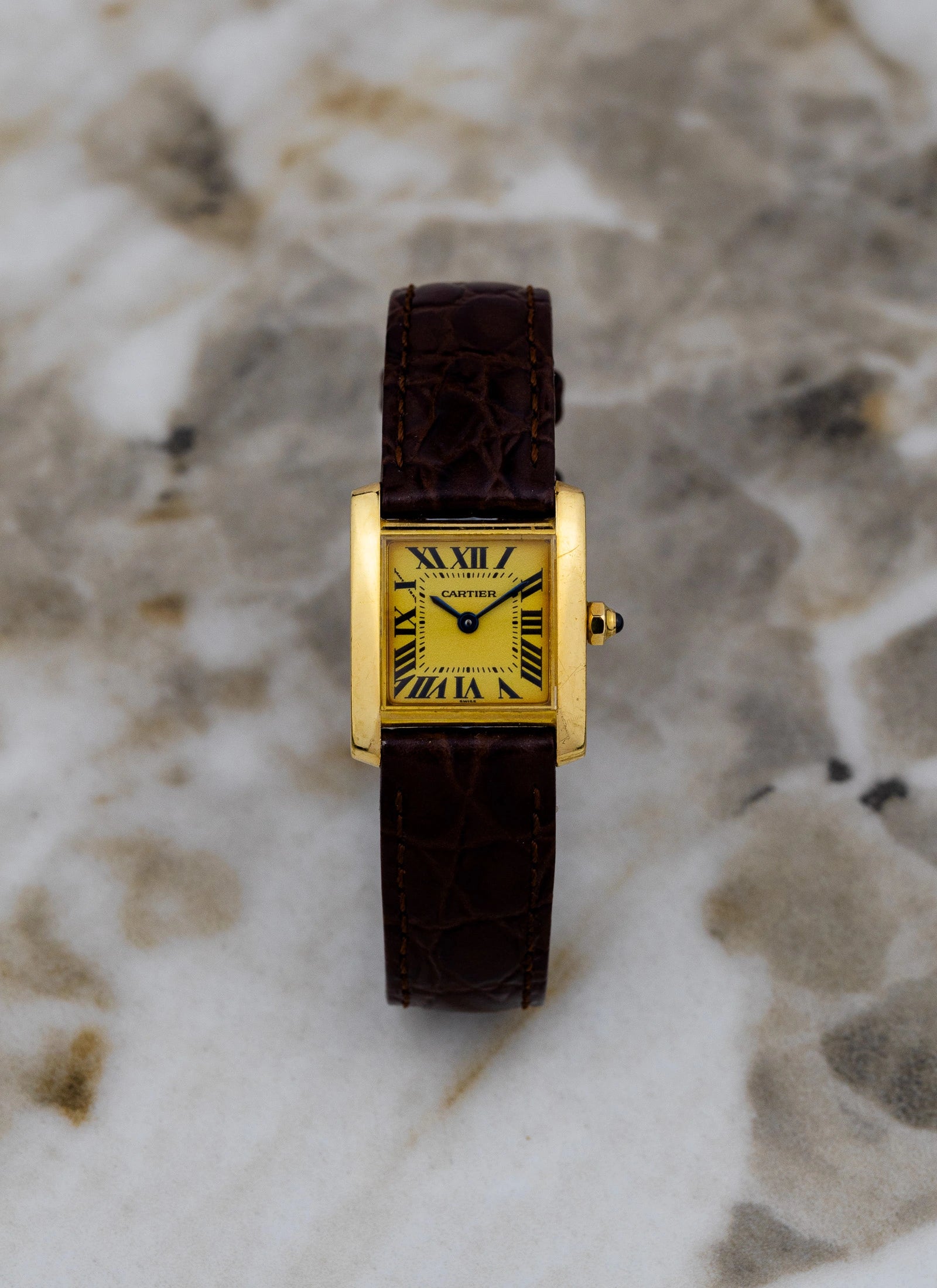 2000s 18K Cartier Tank Francaise 1820