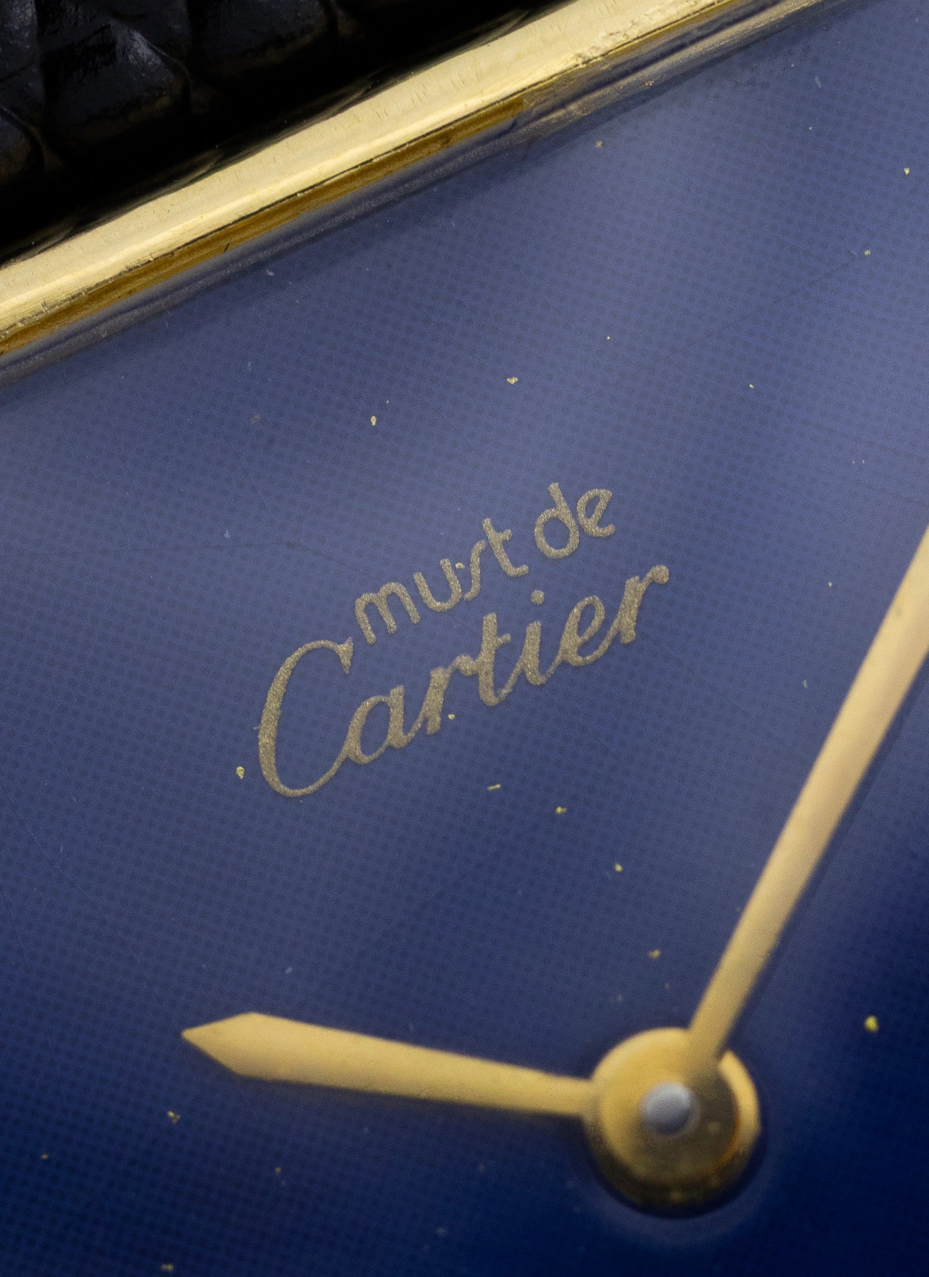 1980s Cartier Tank Lapis Lazuli Manual Winding