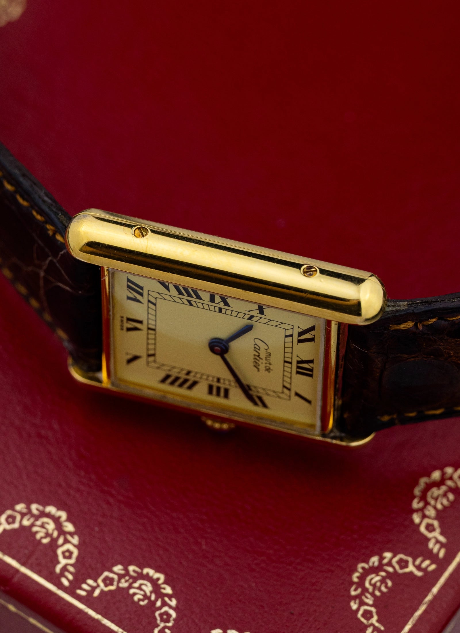 1990s Cartier Tank Must De Ivory Ref. 590005 Full Set