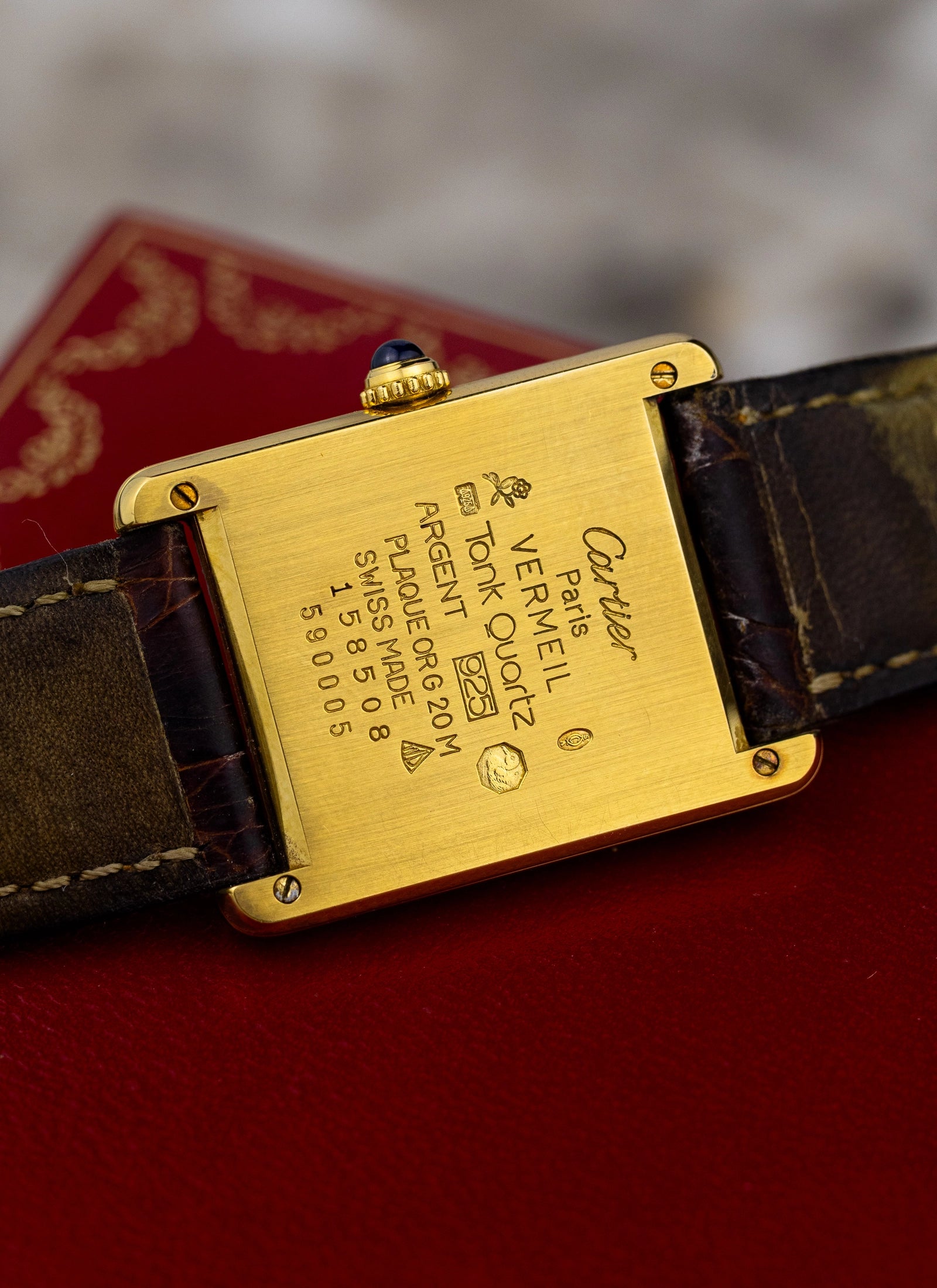 1990s Cartier Tank Must De Ivory Ref. 590005 Full Set