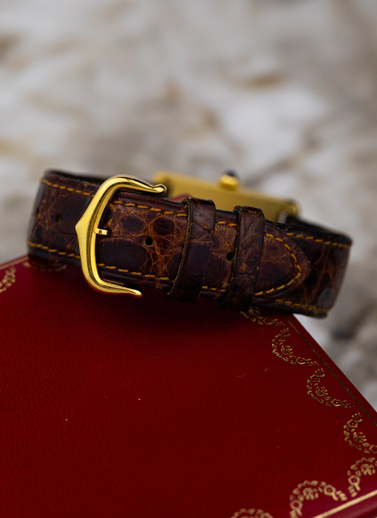 1990s Cartier Tank Must De Ivory Ref. 590005 Full Set