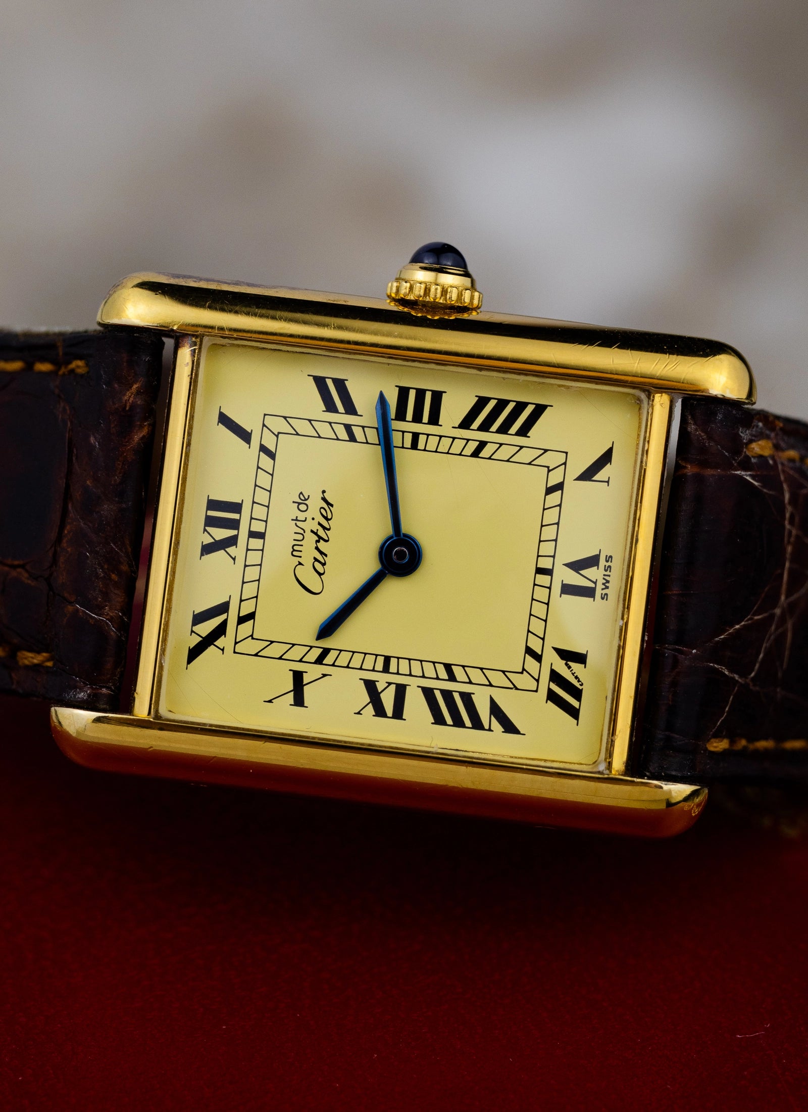 1990s Cartier Tank Must De Ivory Ref. 590005 Full Set