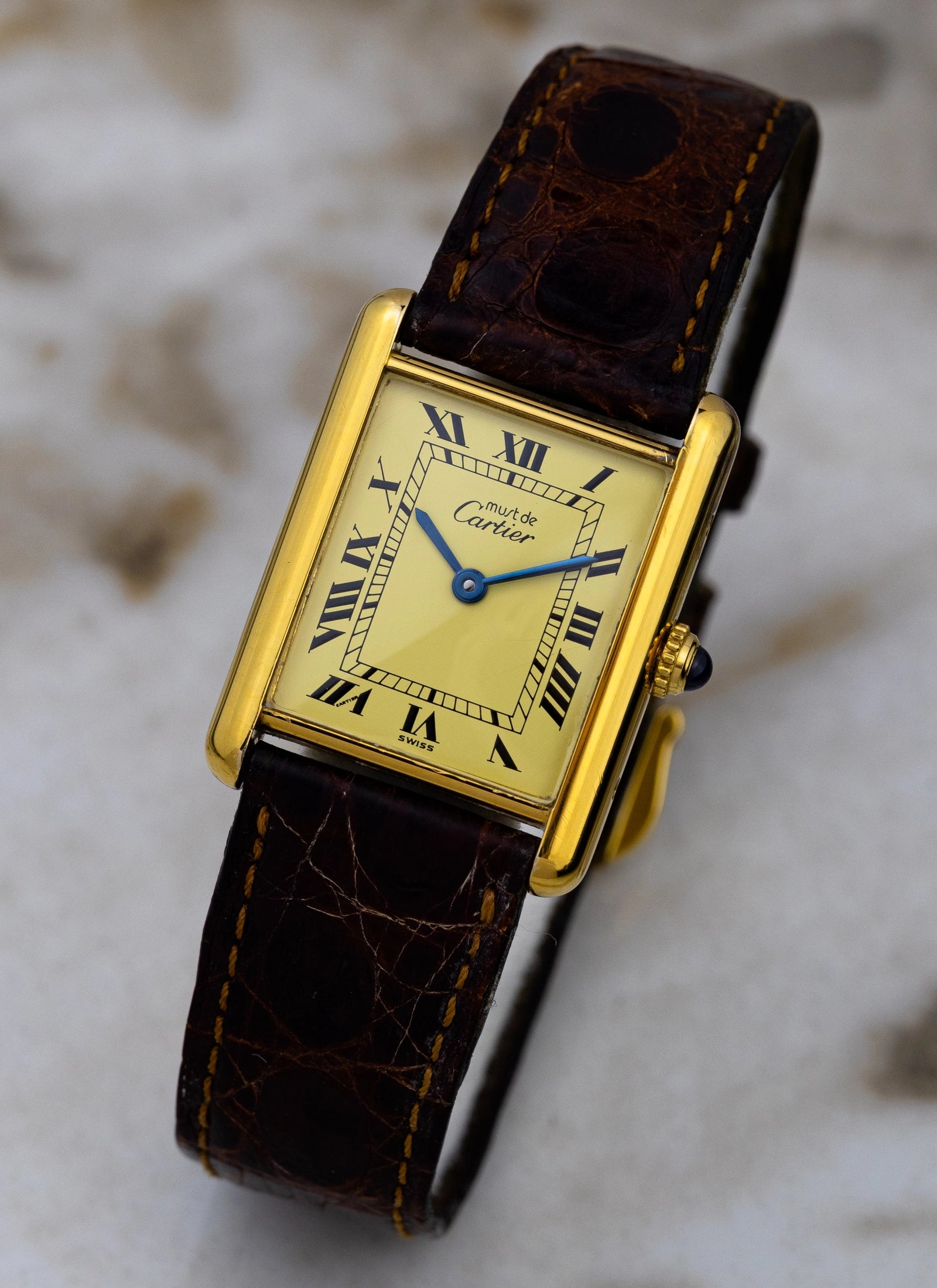 1990s Cartier Tank Must De Ivory Ref. 590005 Full Set